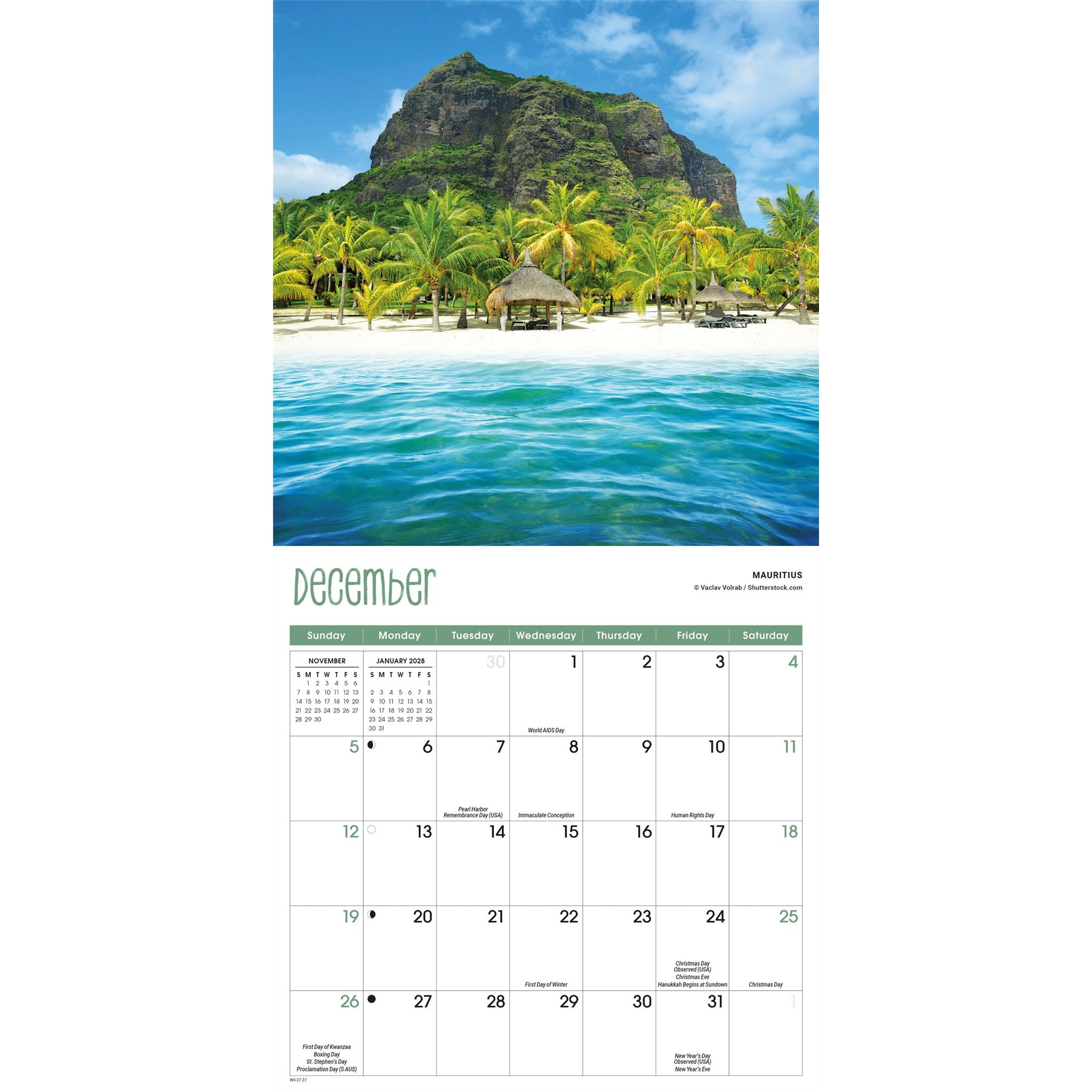 Mini calendrier Plages 2027