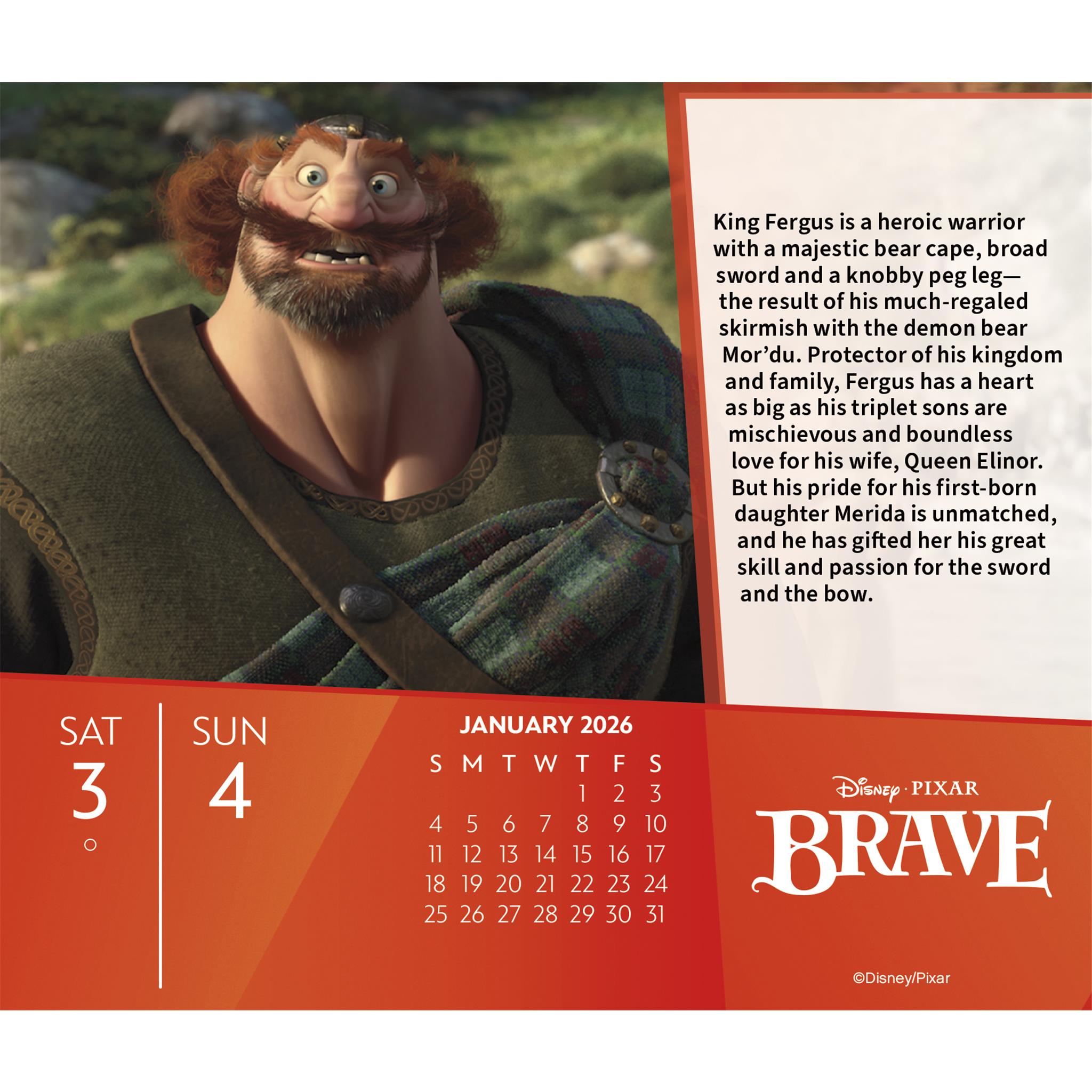 Calendrier Disney Pixar 2026 en boîte - Disponible uniquement en ligne