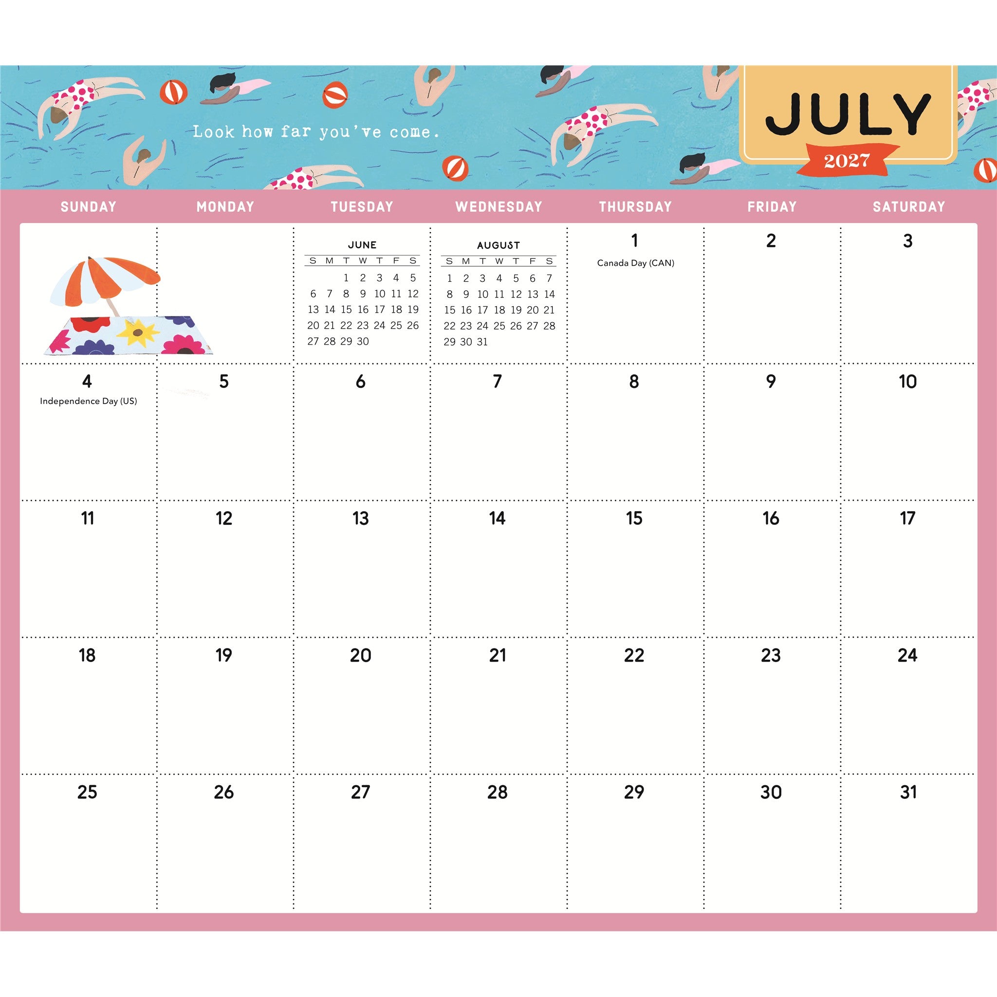 Go with the Flow 2027 Mini Magnetic Wall Calendar - Online Only