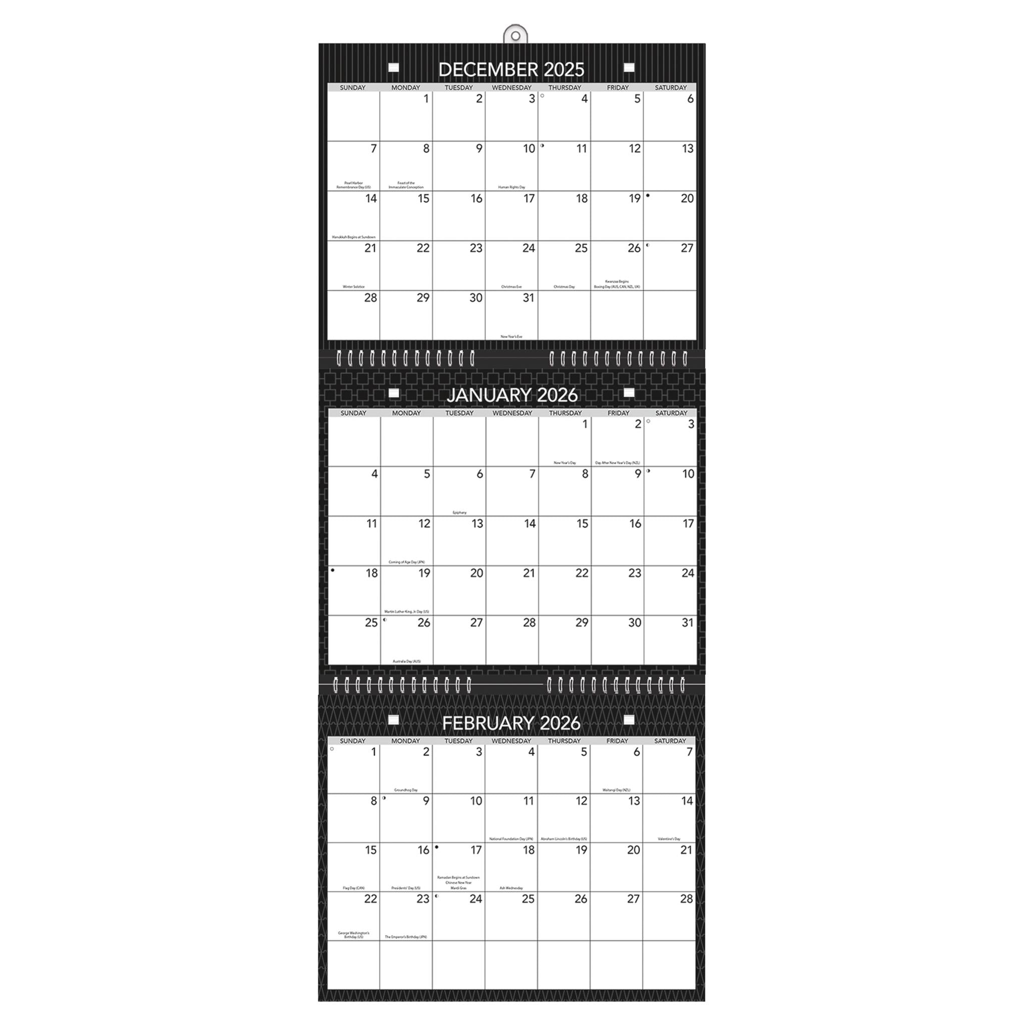 Office Triview 2026 Wall Calendar