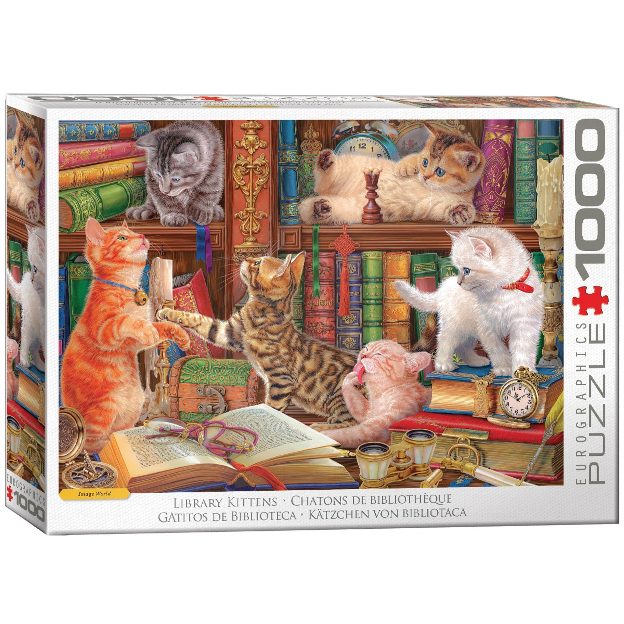 Puzzle de 1000 pièces Chatons de la bibliothèque
