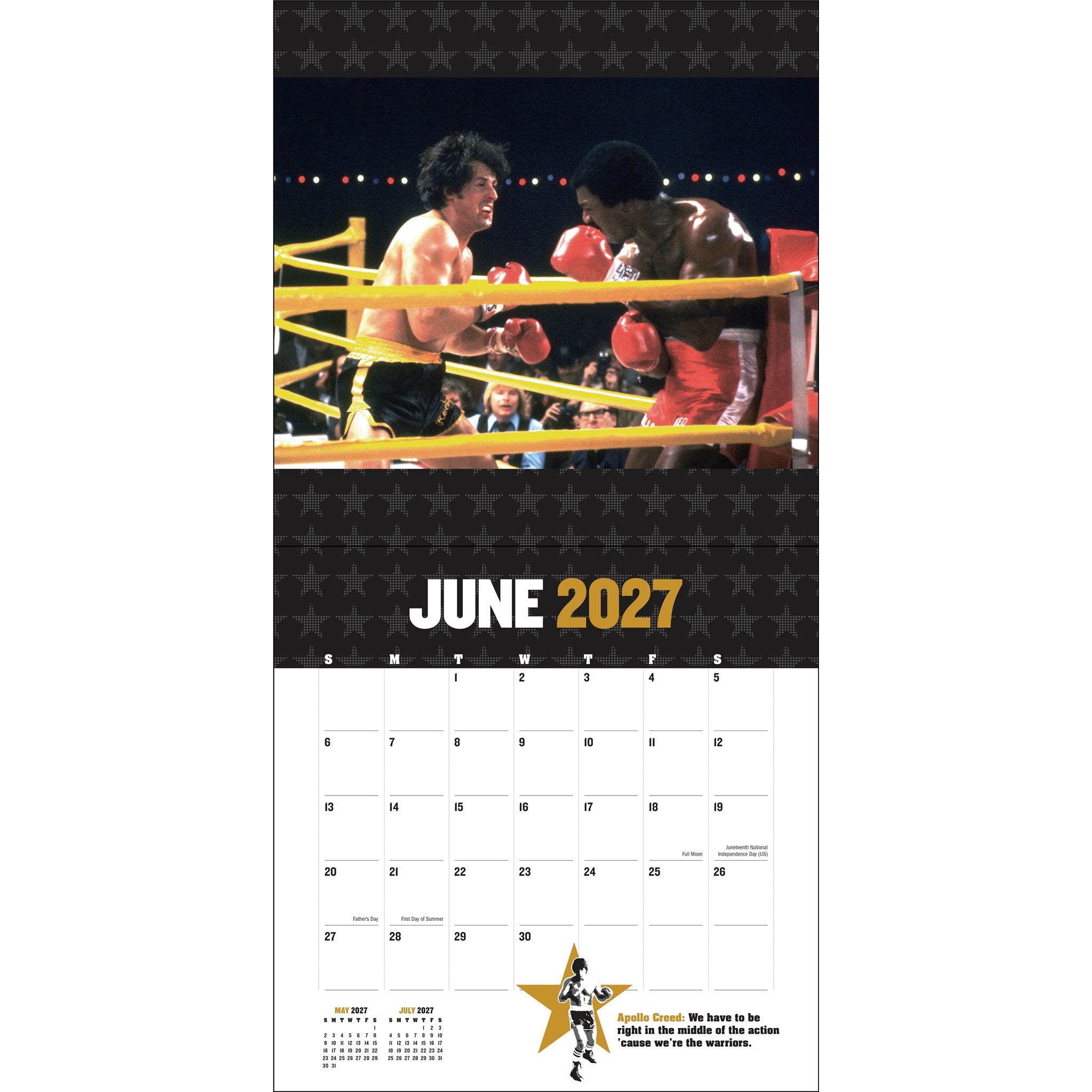 Calendrier mural Rocky 2027 - En ligne uniquement