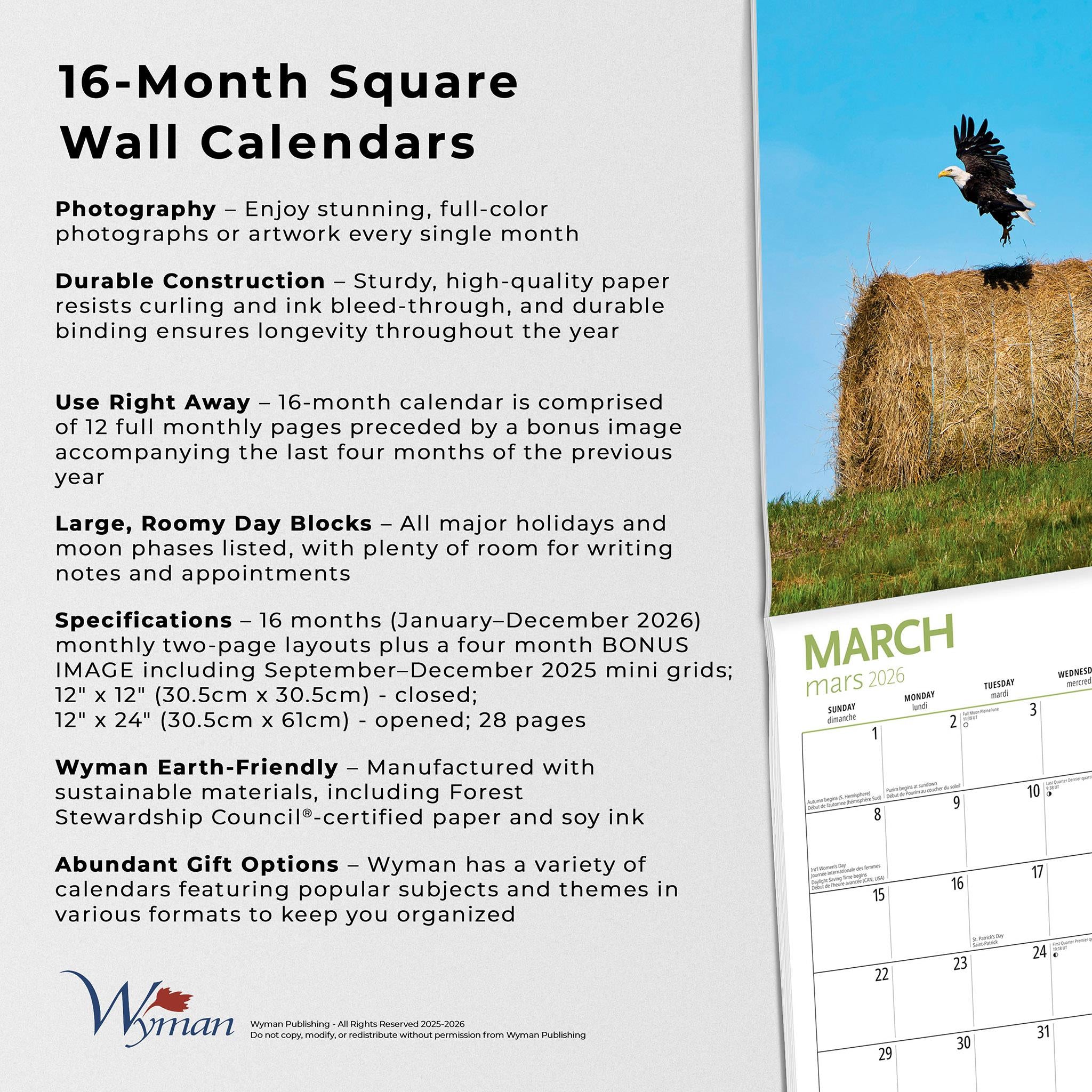 Calendrier mural Canadian Geographic Scènes canadiennes 2026