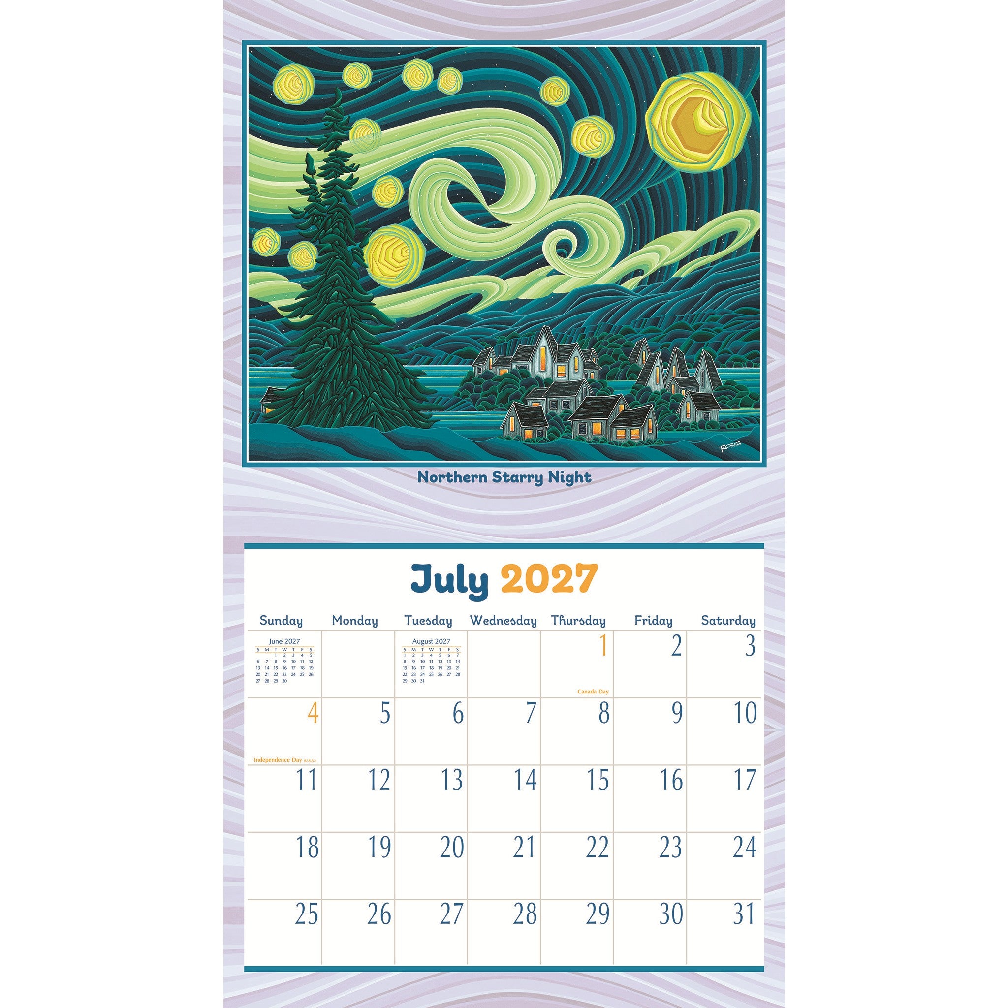 Calendrier mural Lieux calmes 2027 - En ligne seulement
