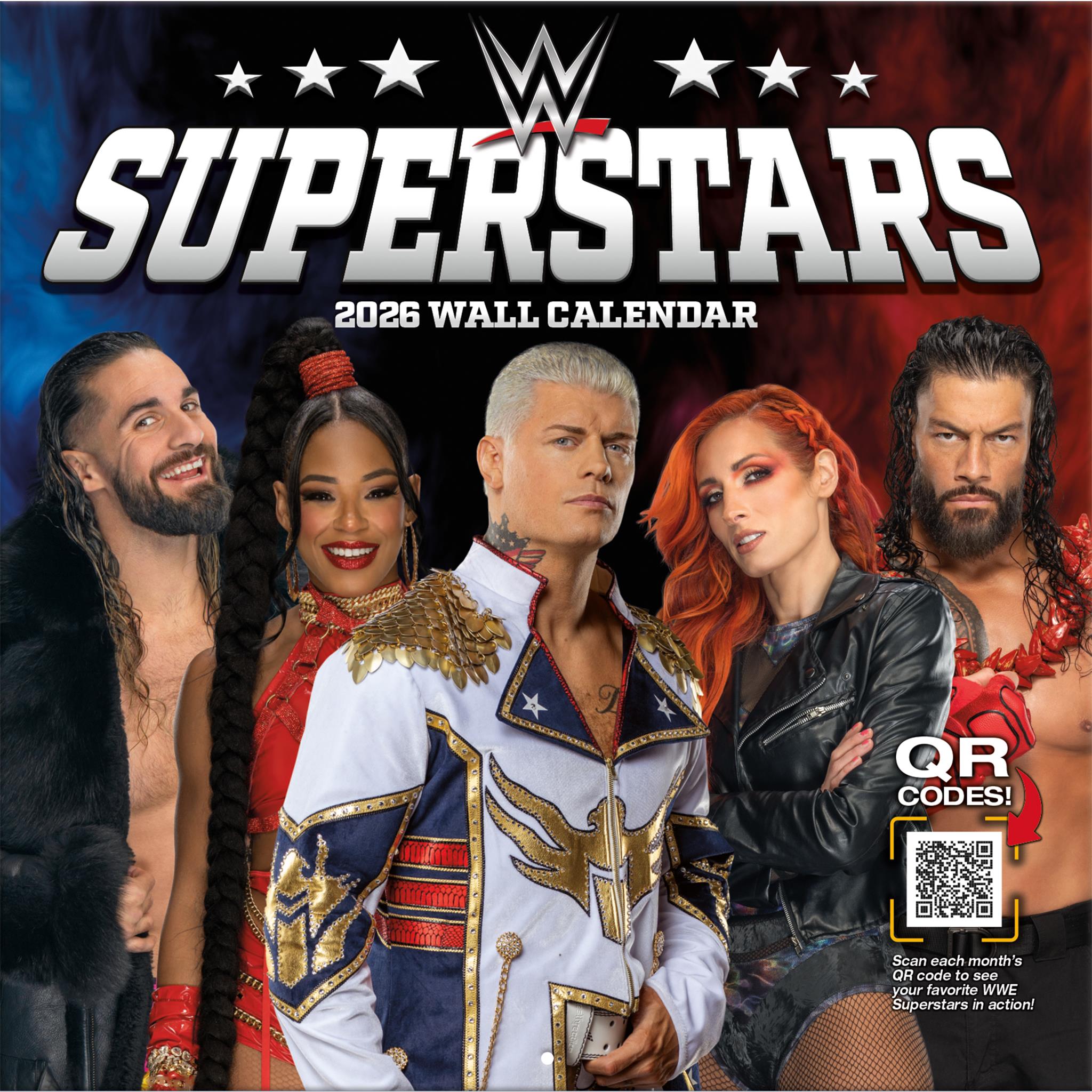 Calendrier mural WWE Superstars 2026