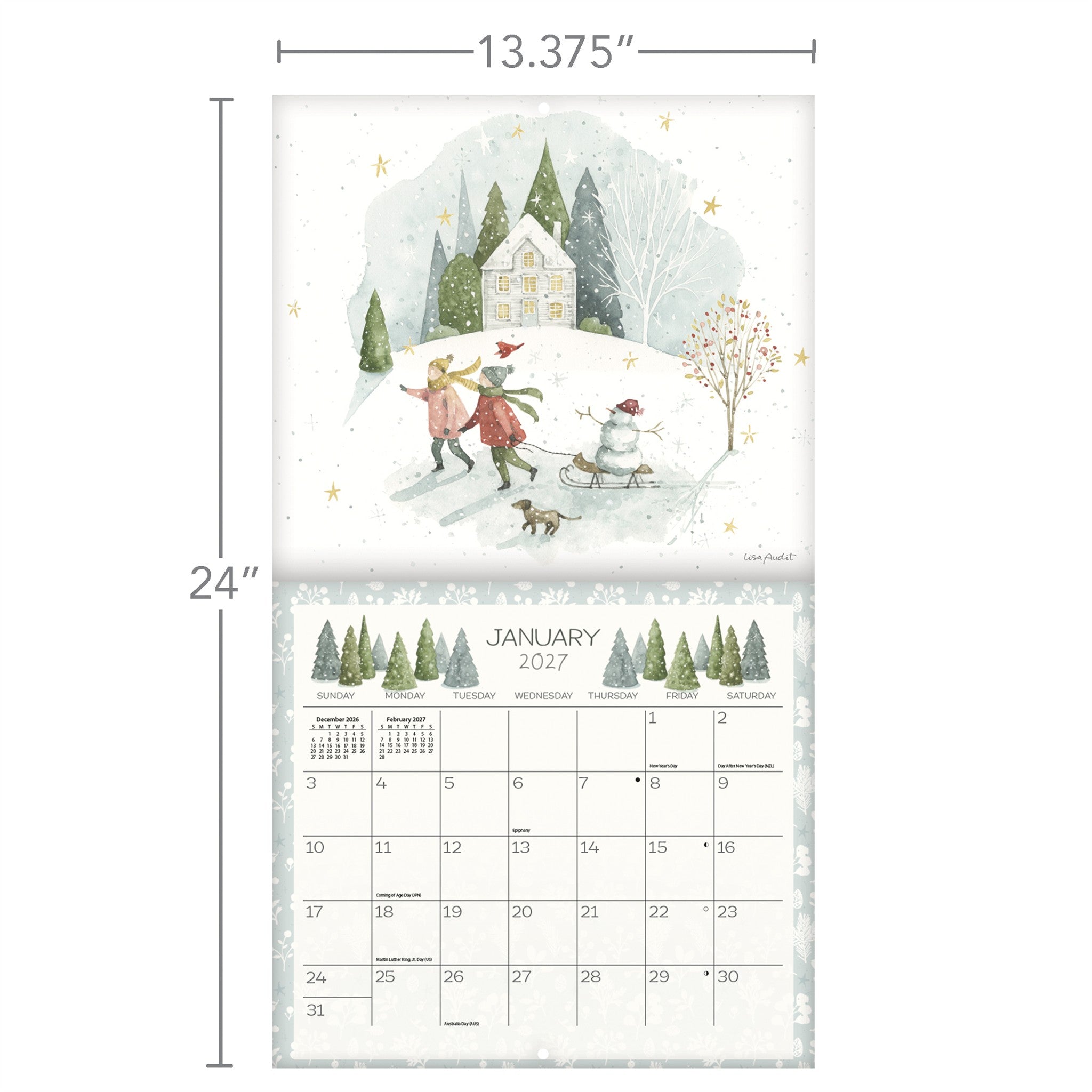 Blissful Moments 2027 Wall Calendar
