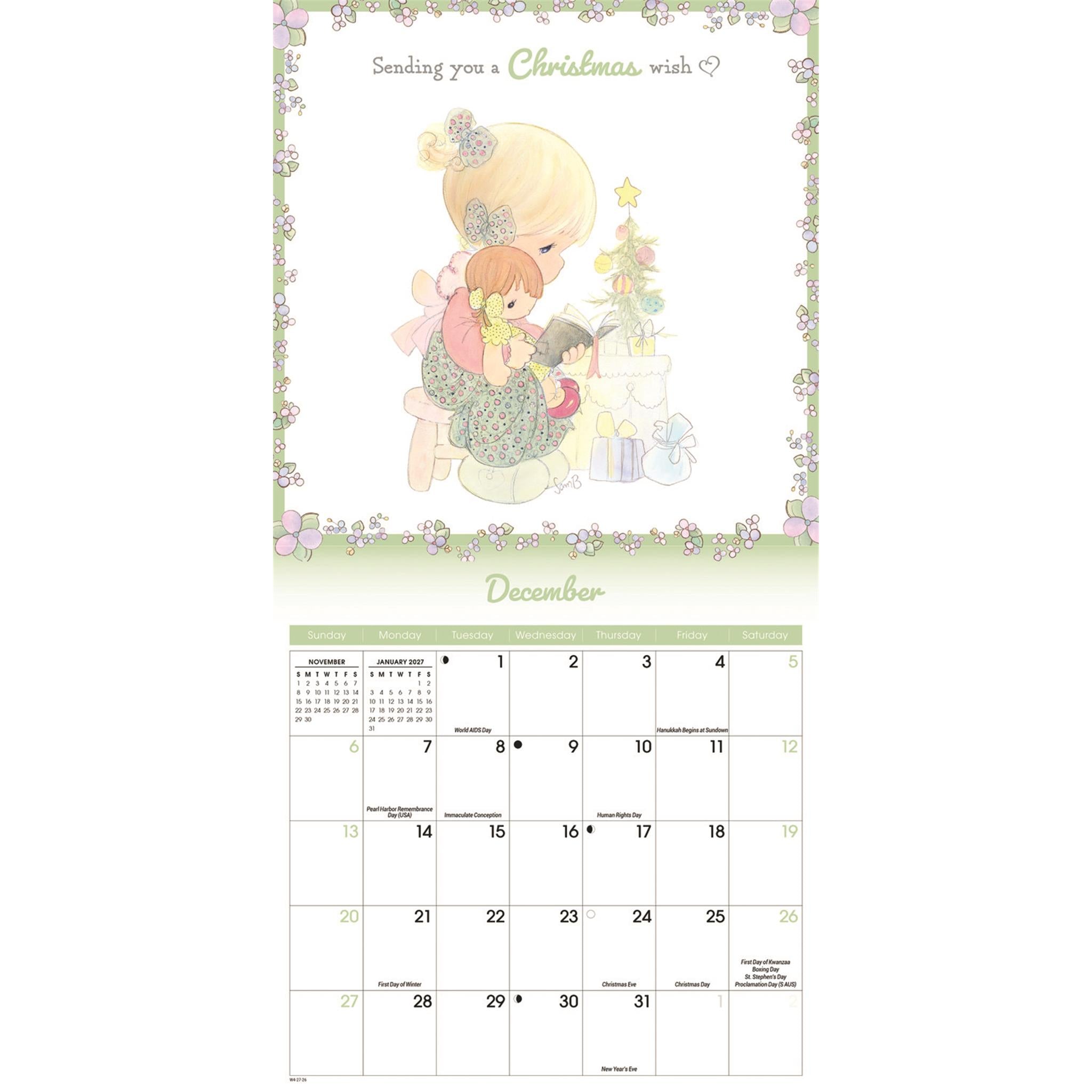 Mini calendrier Precious Moments 2026