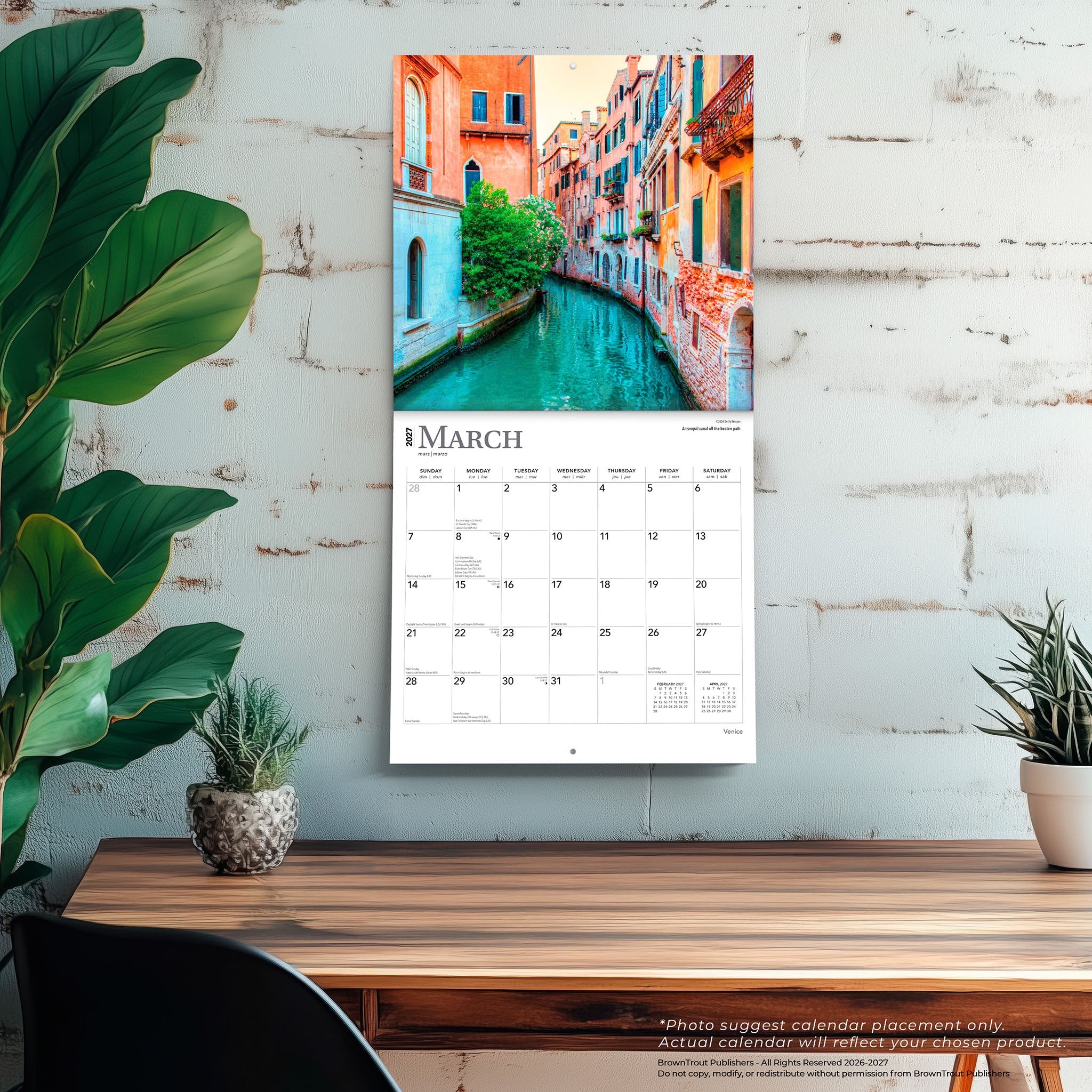 Venice 2027 Wall Calendar