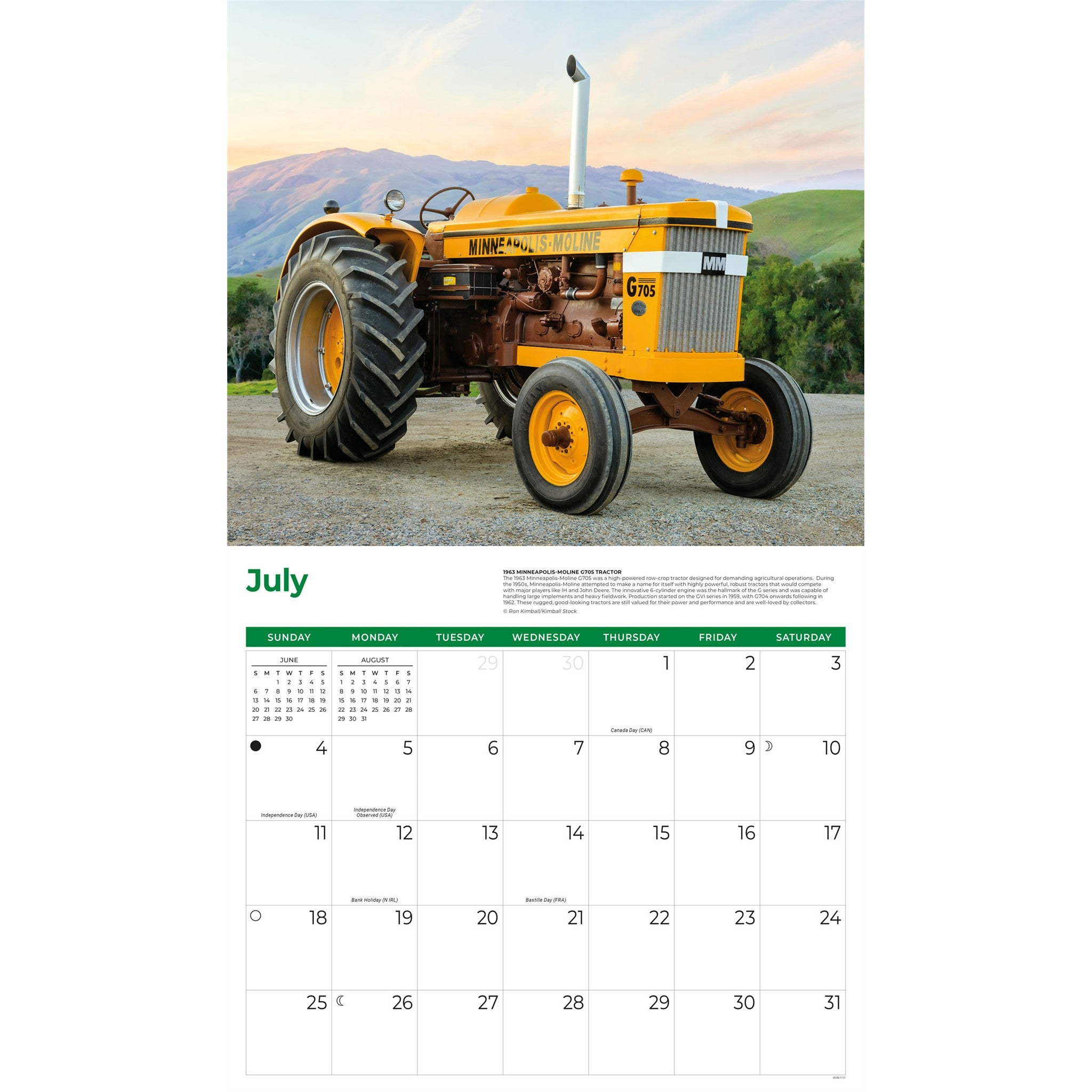 Tractors 2027 Wall Calendar