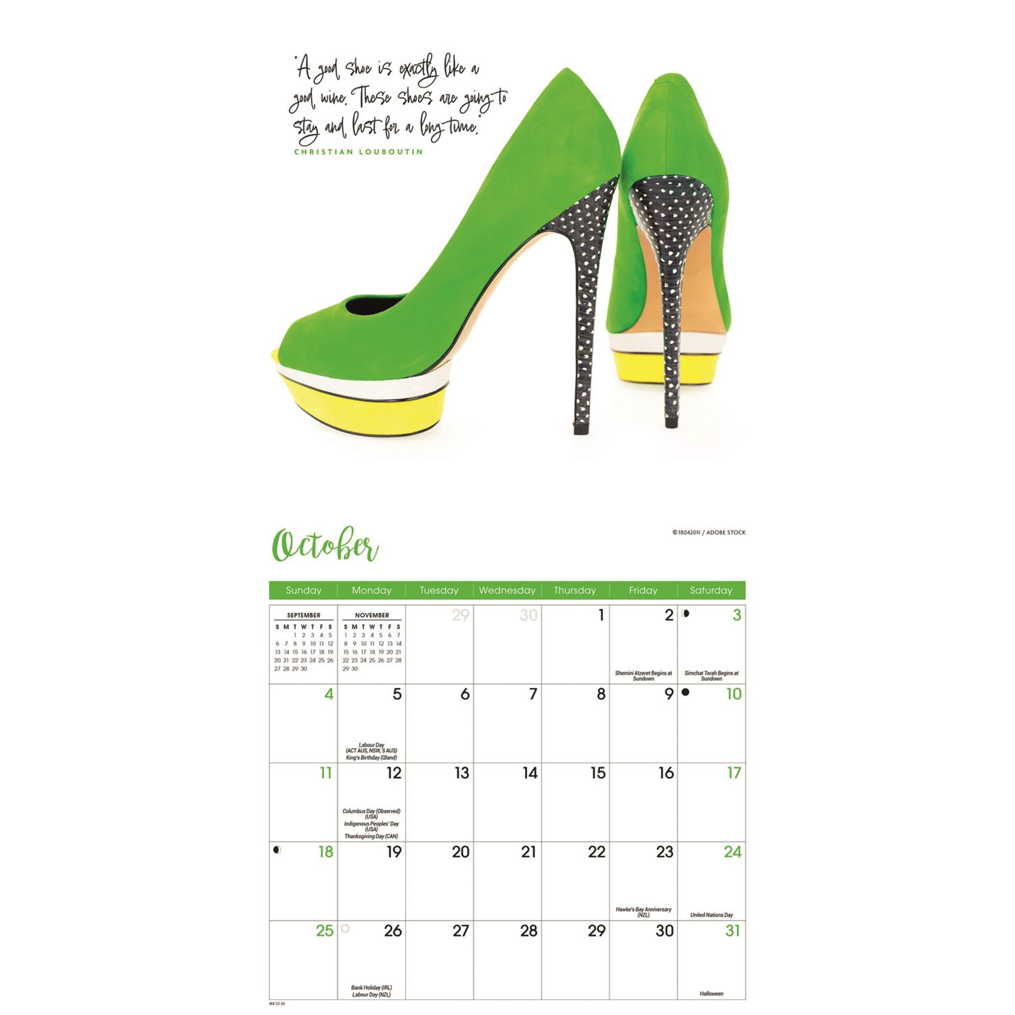 Mini calendrier Chaussures 2026