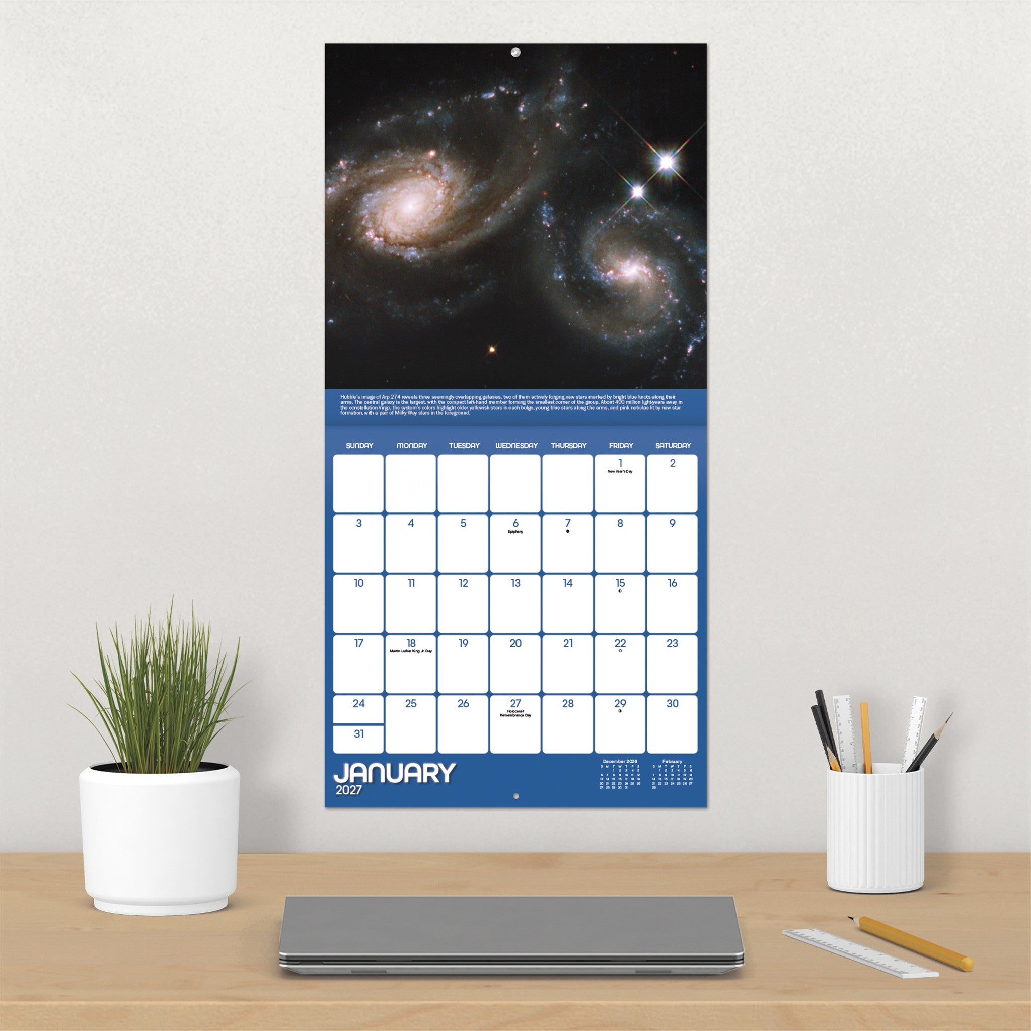 NASA Views from the Hubble Telescope 2027 Wall Calendar - Online Only