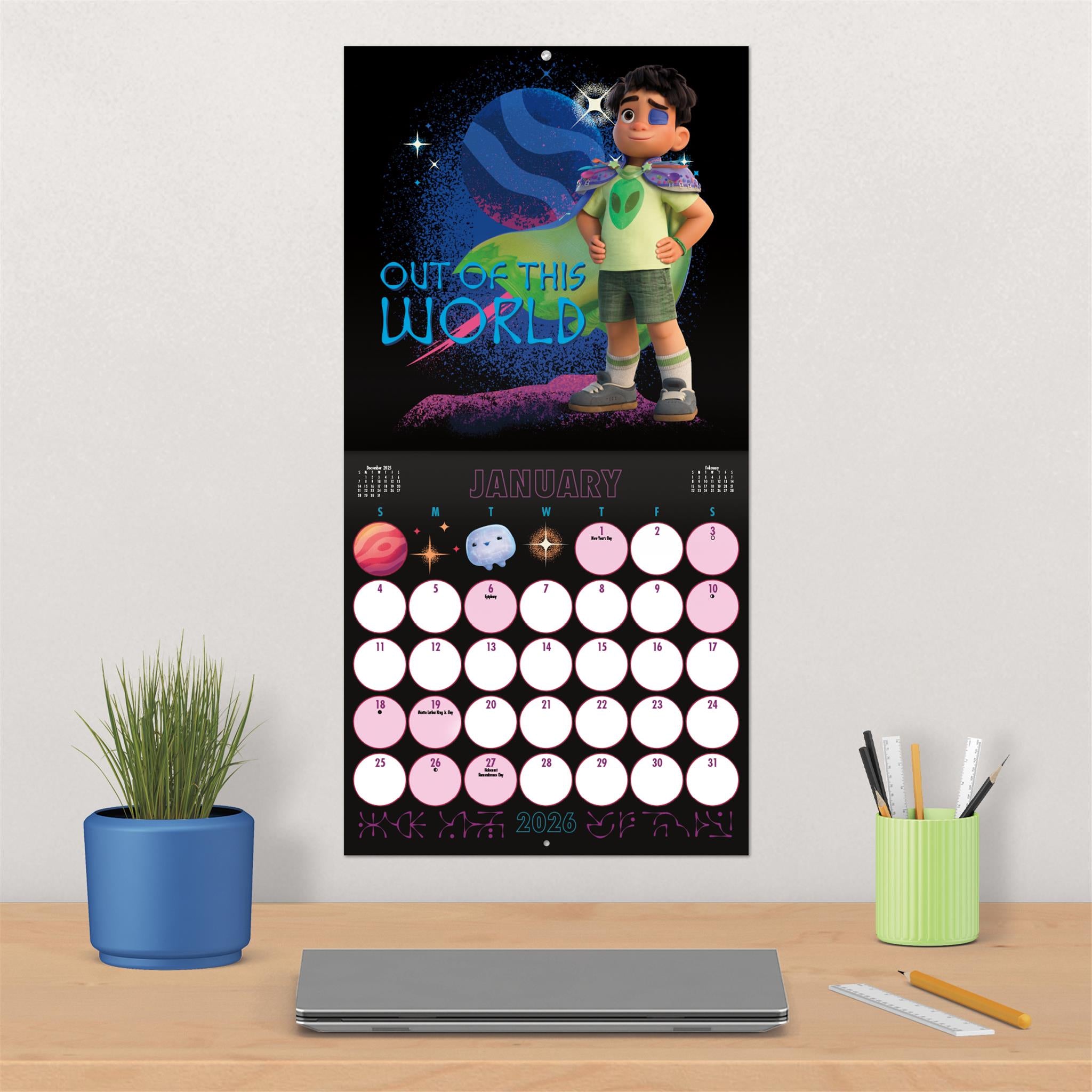 Calendrier mural Elio 2026 - Disponible uniquement en ligne