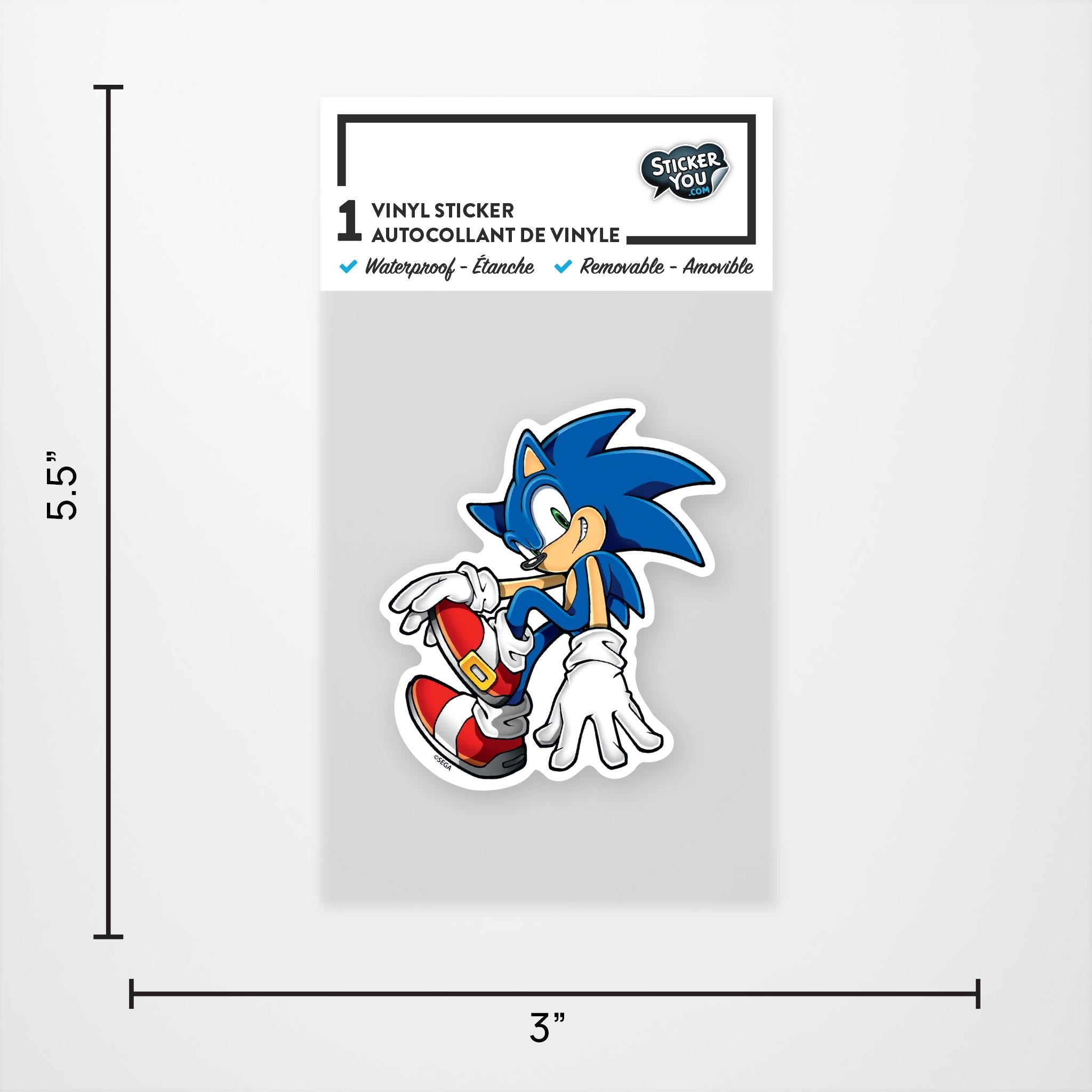 Autocollant vinyle Sonic (Classique)
