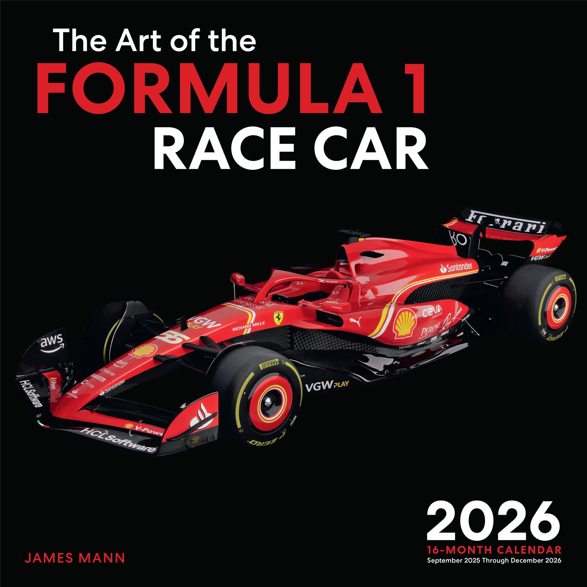 Calendrier mural 2026 de l'Art de la Formule 1