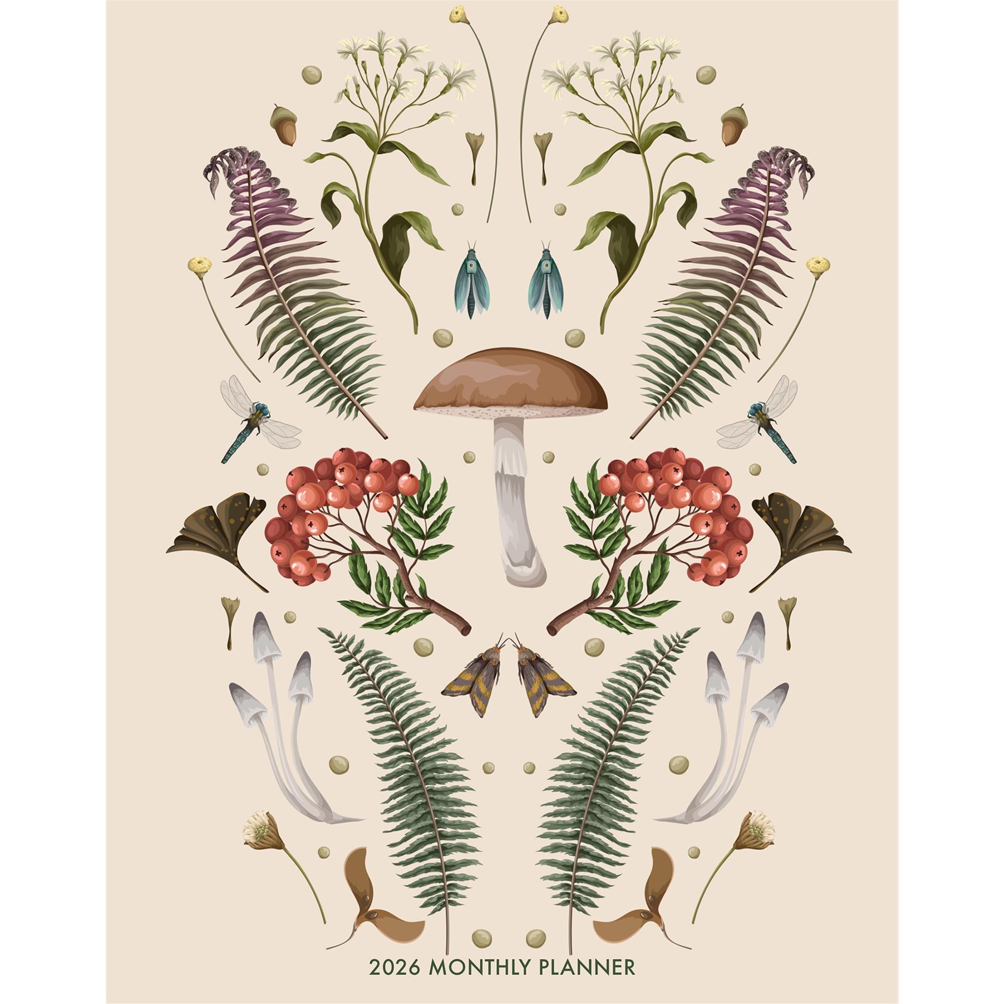 Magic Mushrooms 2026 Monthly Planner Calendar