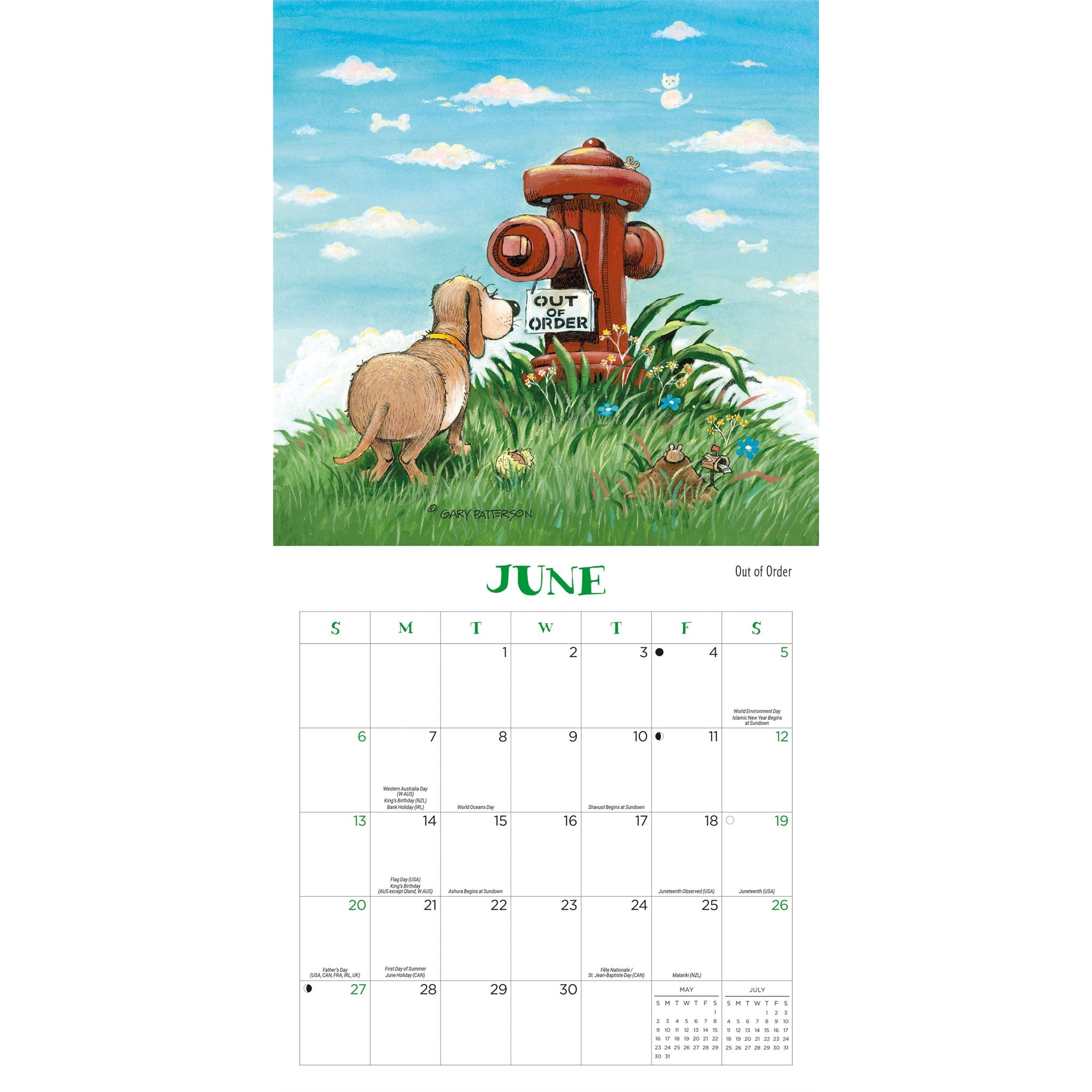 Gary Patterson Dogs 2027 Mini Magnetic Calendar