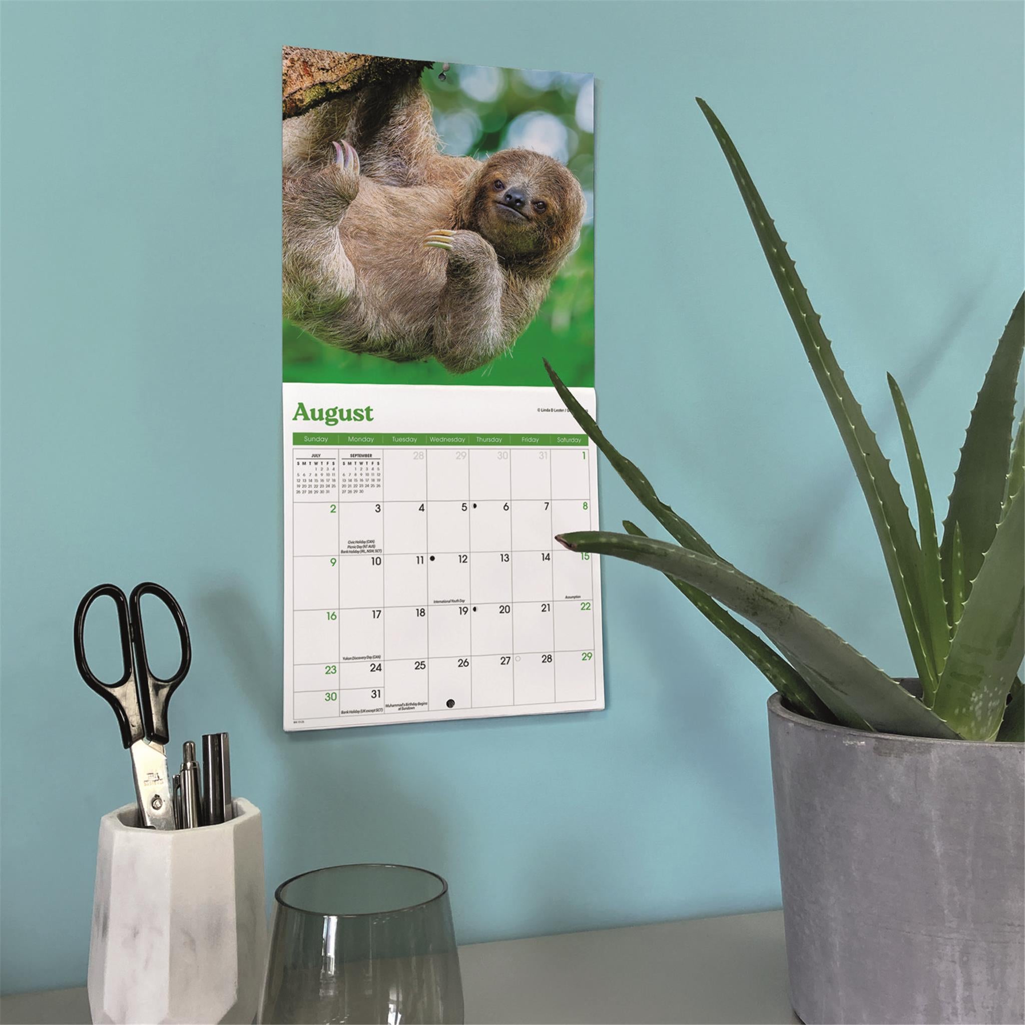 Sloths 2026 Mini Calendar