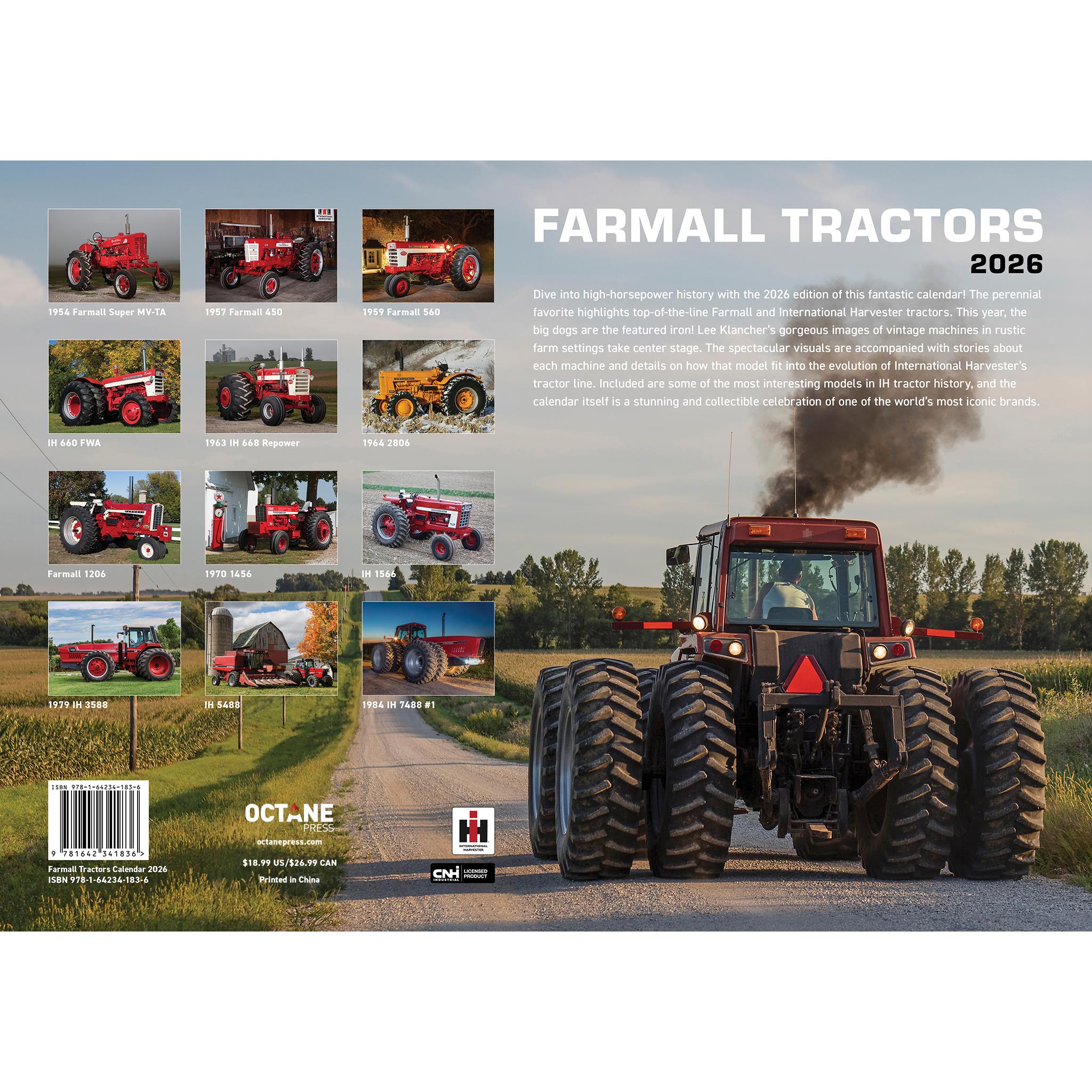 Calendrier mural Tracteurs Farmall 2026