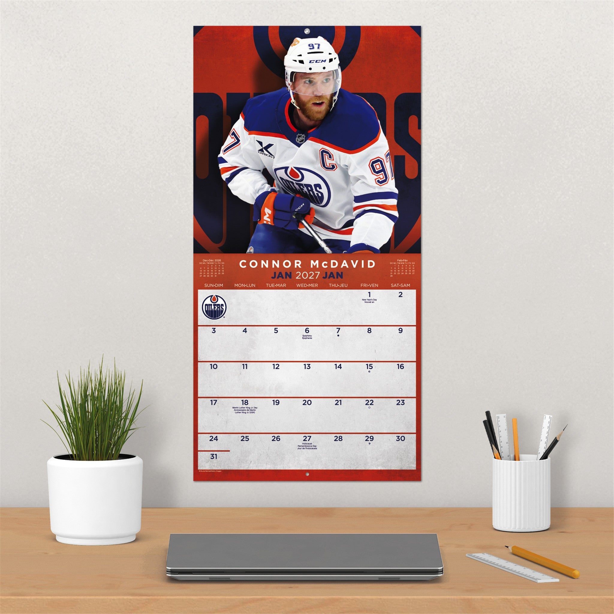 NHL Superstars Exclusive with Print 2027 Wall Calendar
