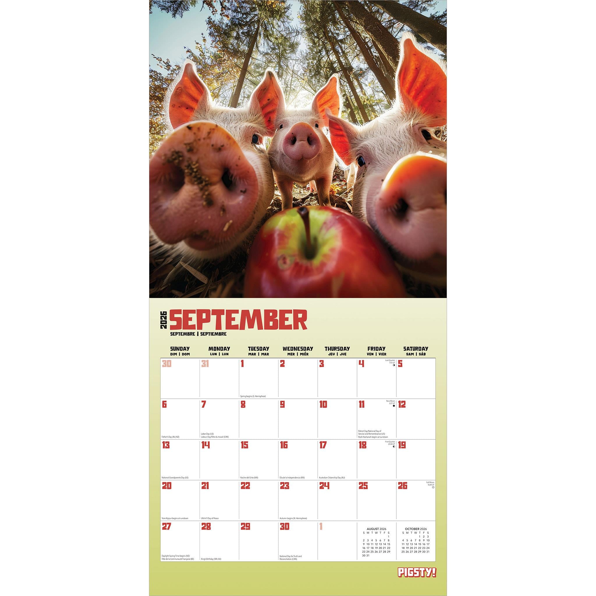 Pigsty 2026 Wall Calendar - Online Only
