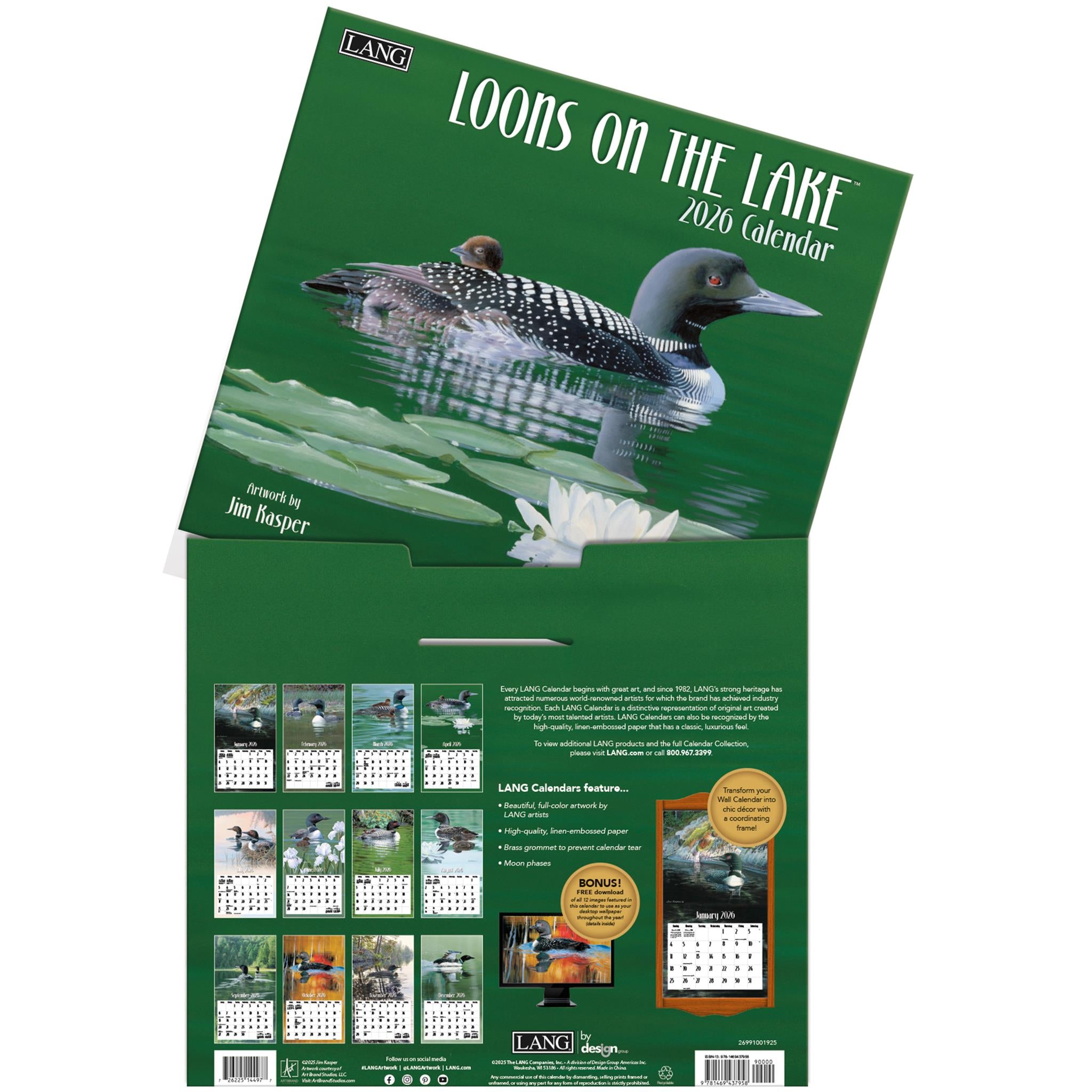 Loons On The Lake 2026 Wall Calendar