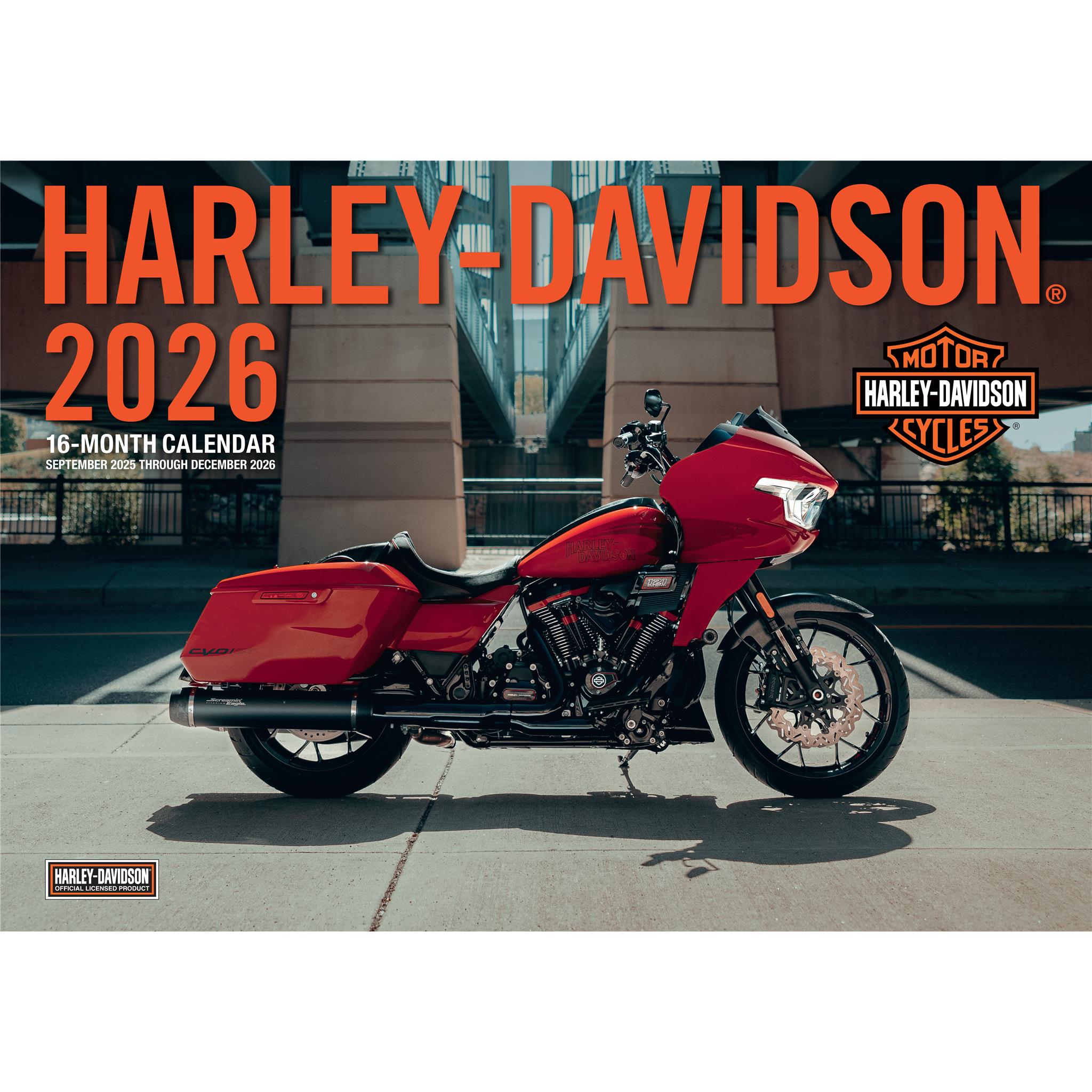 Calendrier mural de luxe Harley Davidson 2026