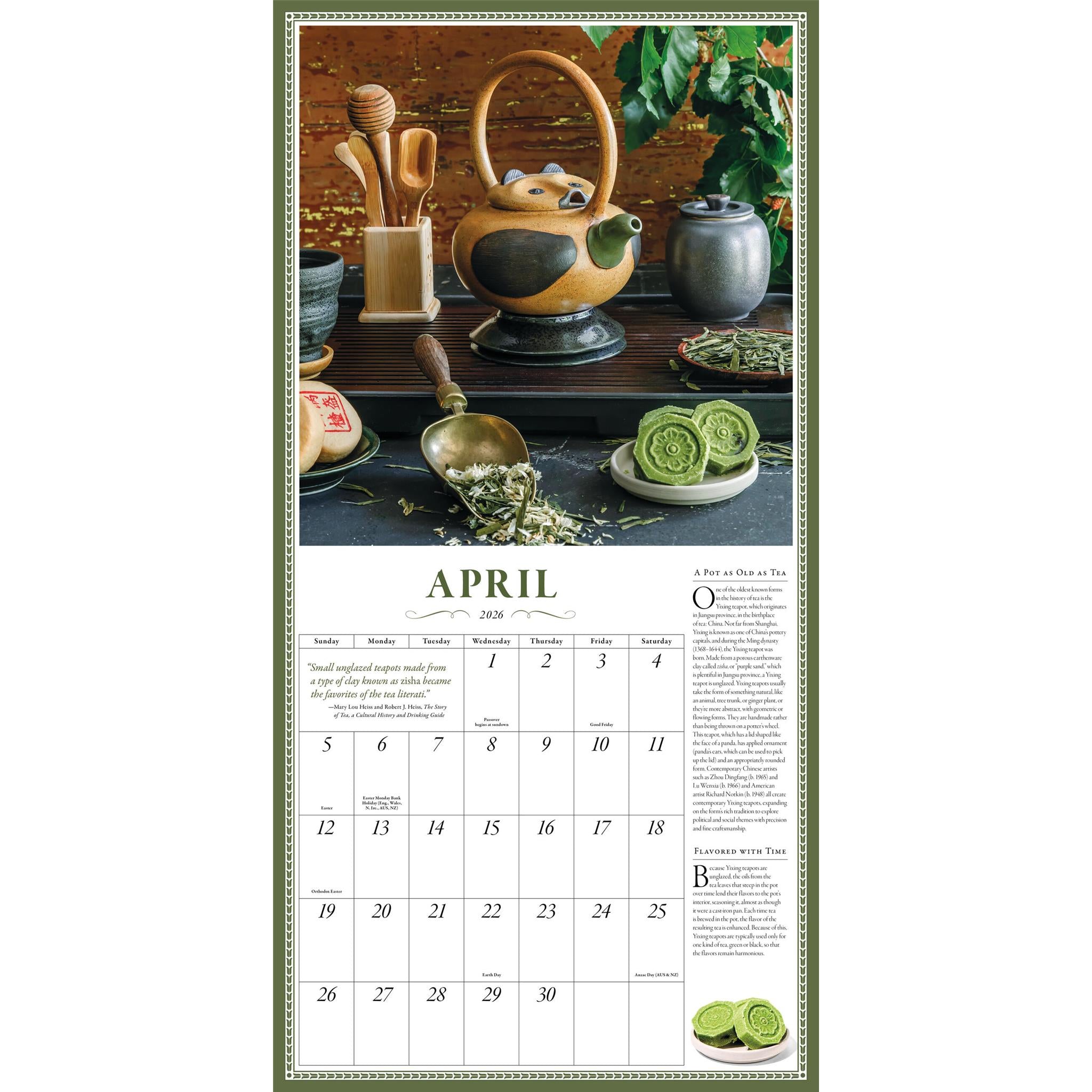 Collectible Teapot 2026 Wall Calendar