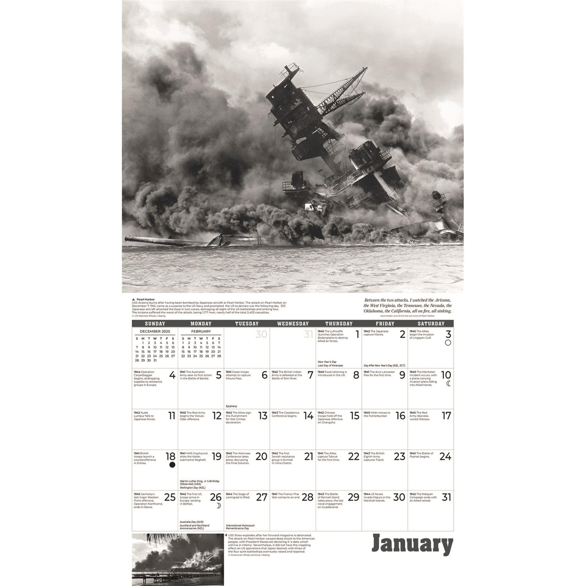 World War II 2026 Wall Calendar