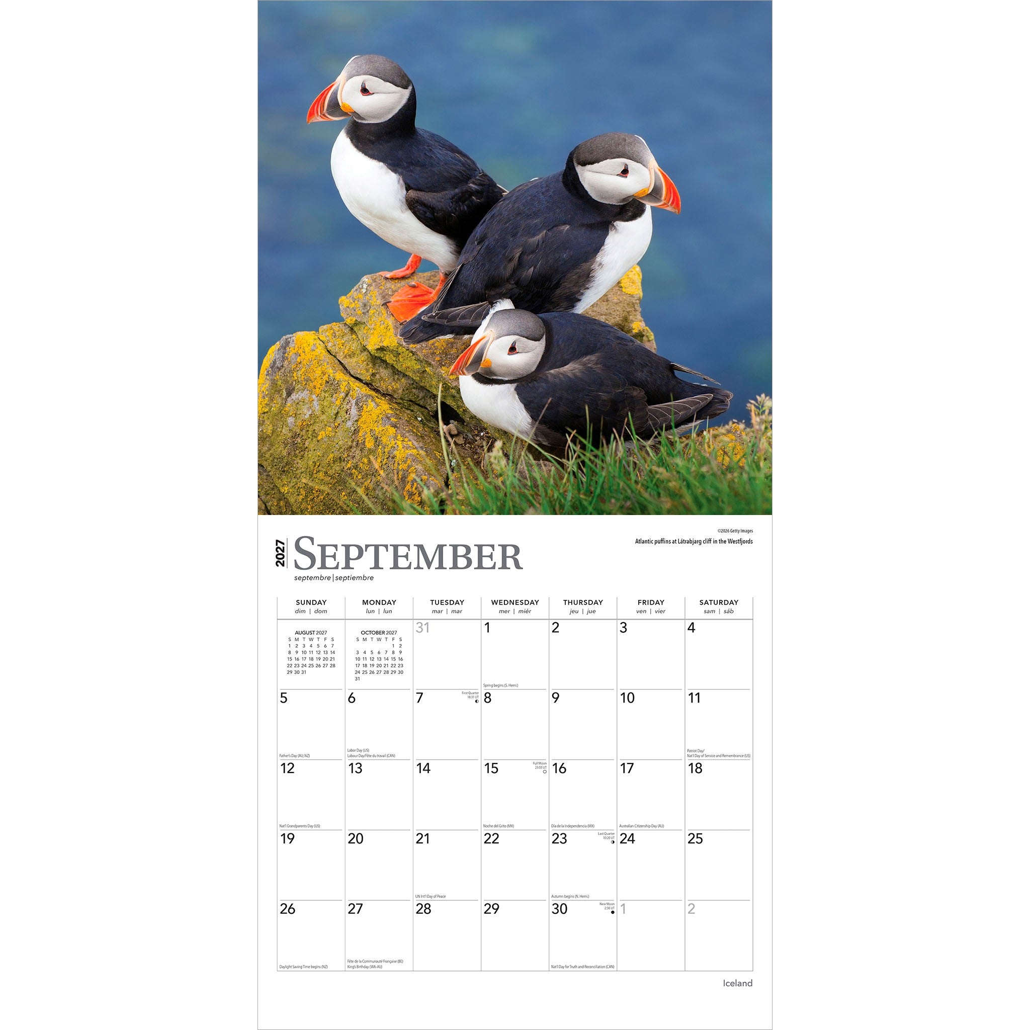 Iceland 2027 Wall Calendar