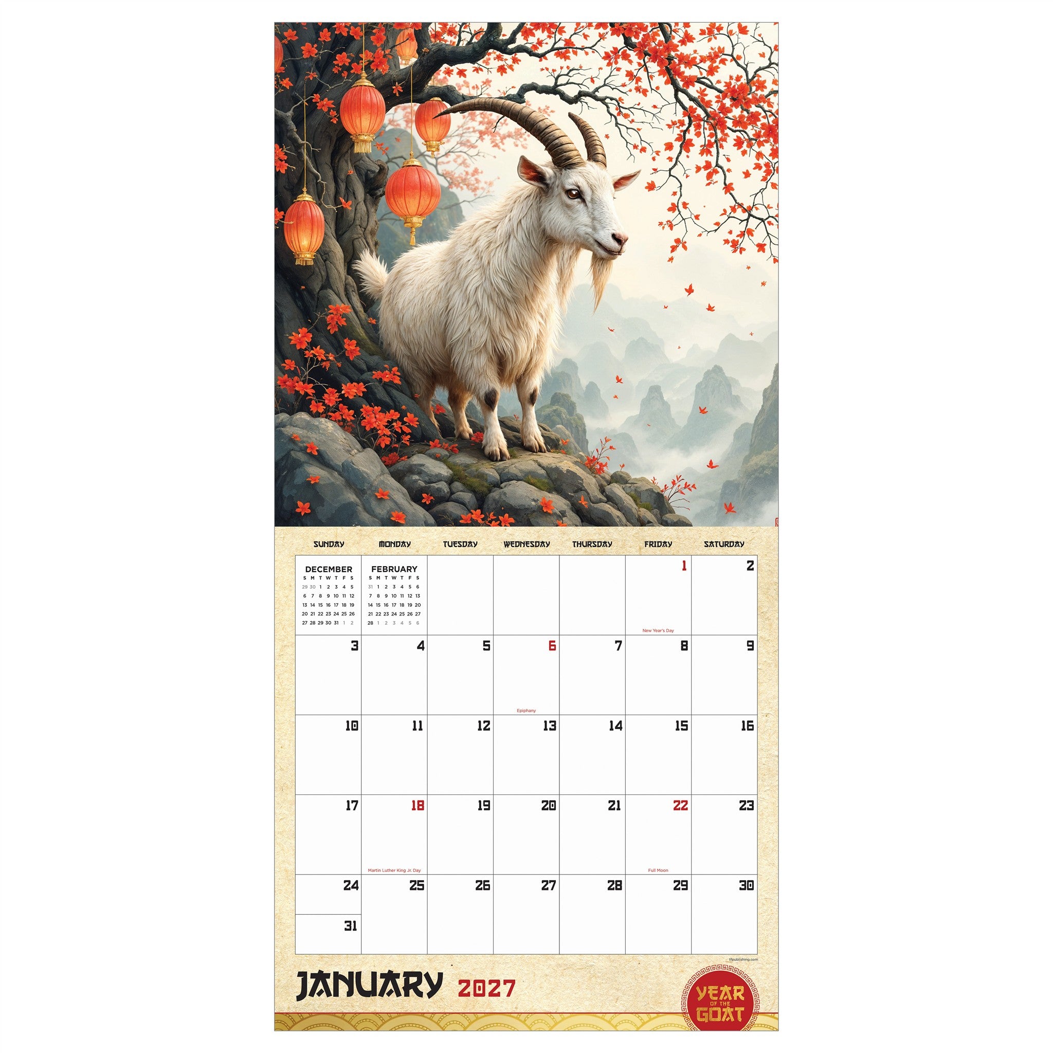 Year of the Goat 2027 Wall Calendar - Online Only