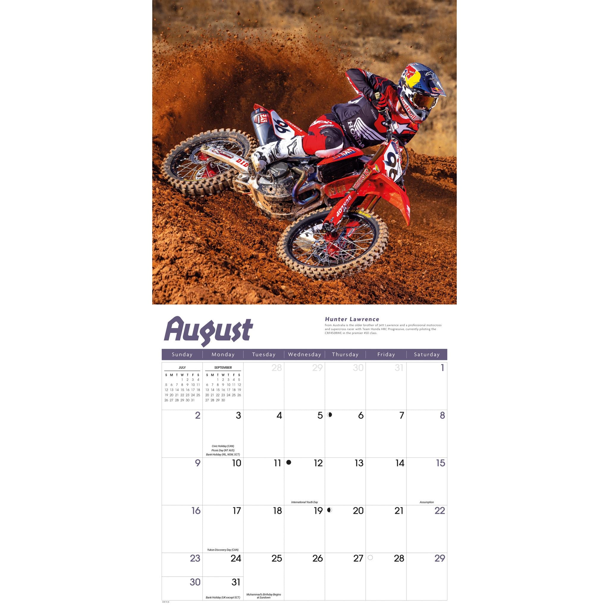 Calendrier mural Motocross 2026