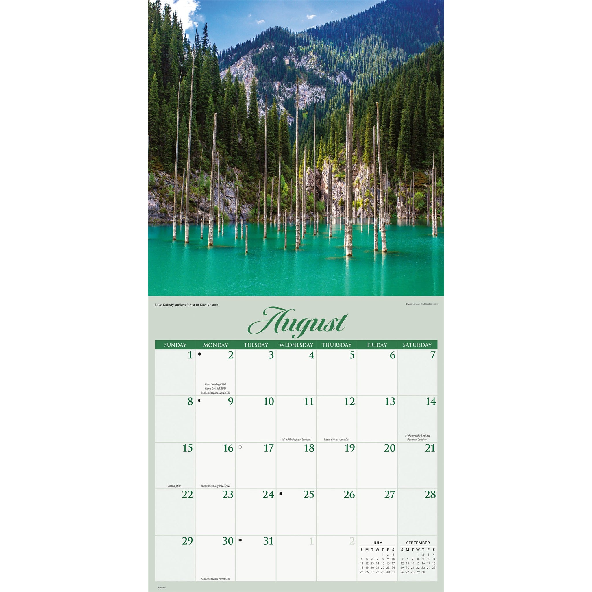 Calendrier mural Merveilles de la nature 2027