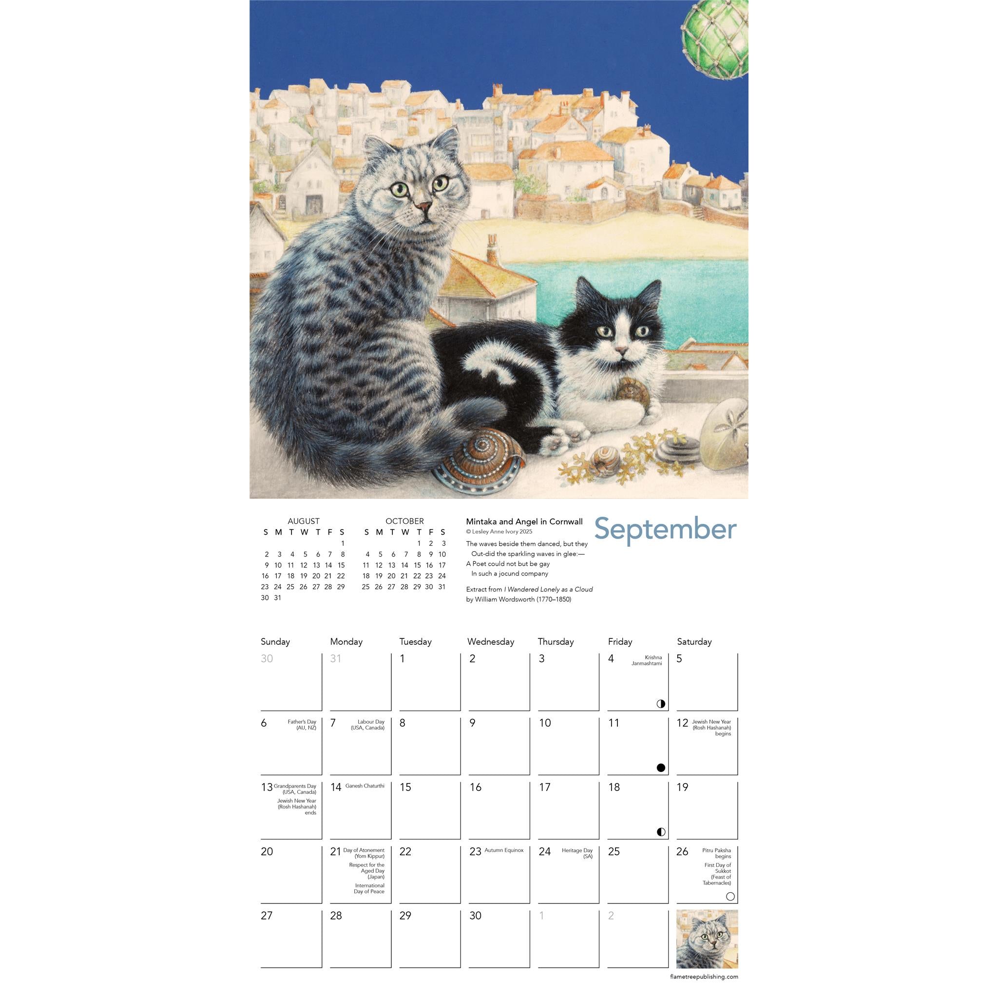 Mini-calendrier Ivory Cats 2026 - Disponible uniquement en ligne