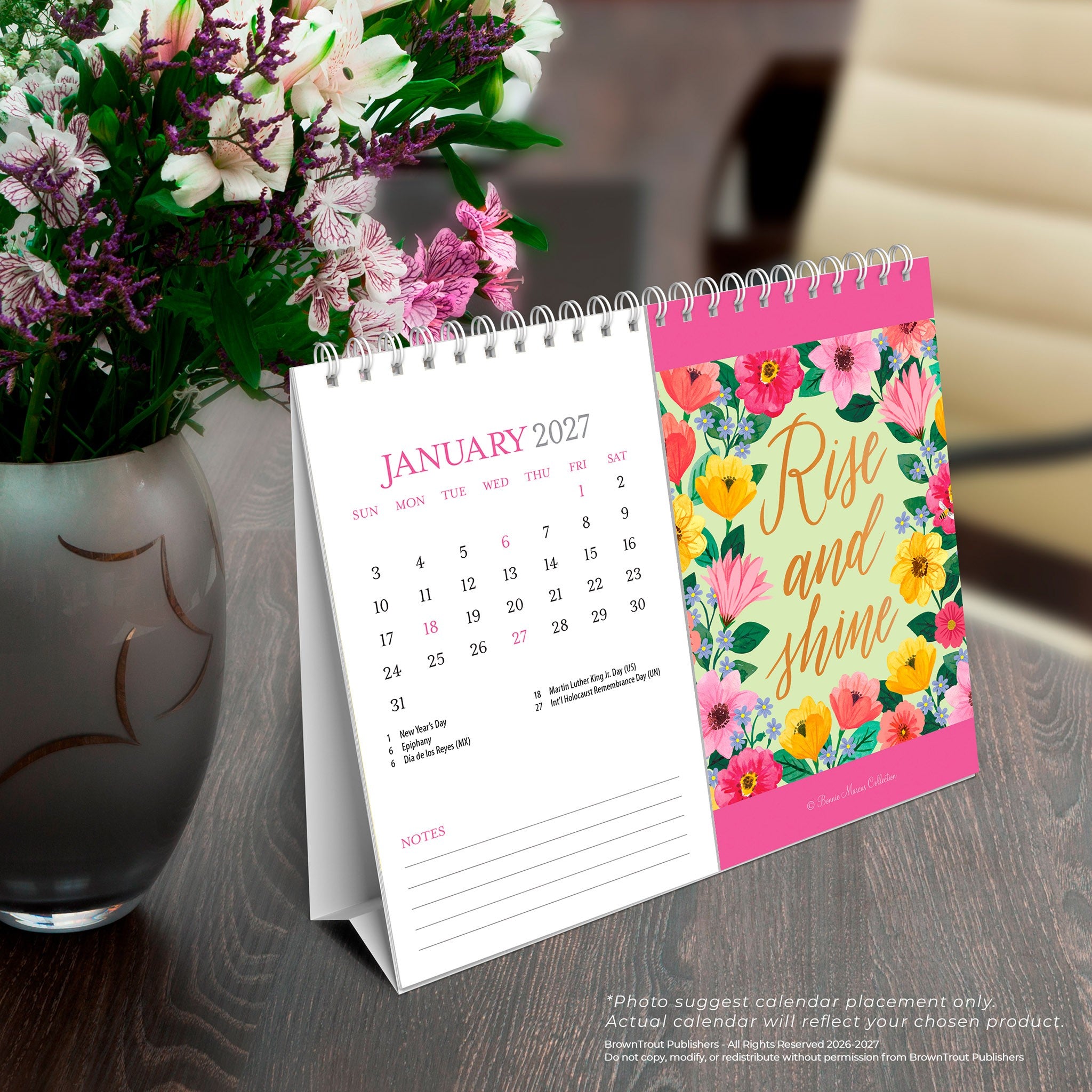 Bonnie Marcus Double-View 2027 Easel Calendar - Online Only