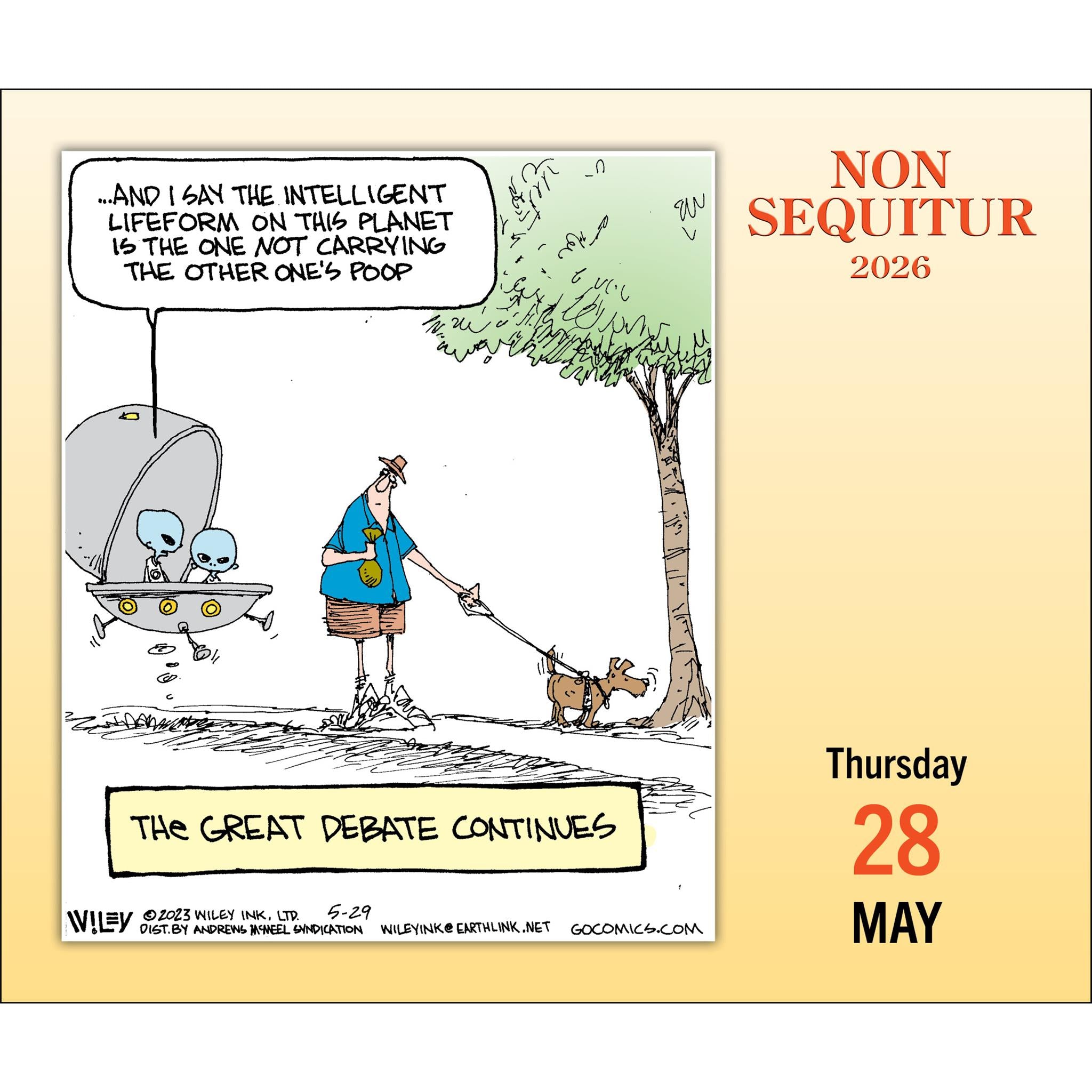 Calendrier en boîte Non Sequitur 2026