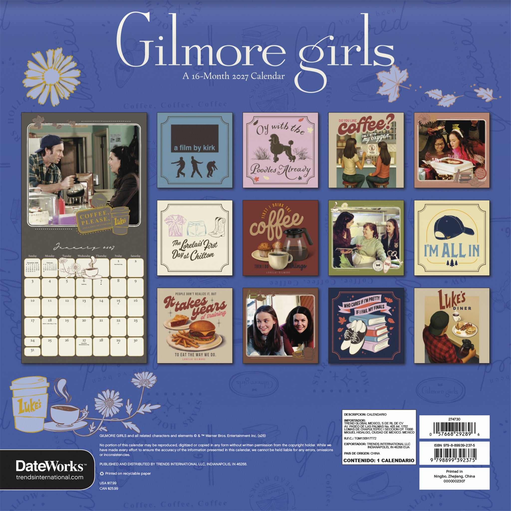 Gilmore Girls 2027 Wall Calendar