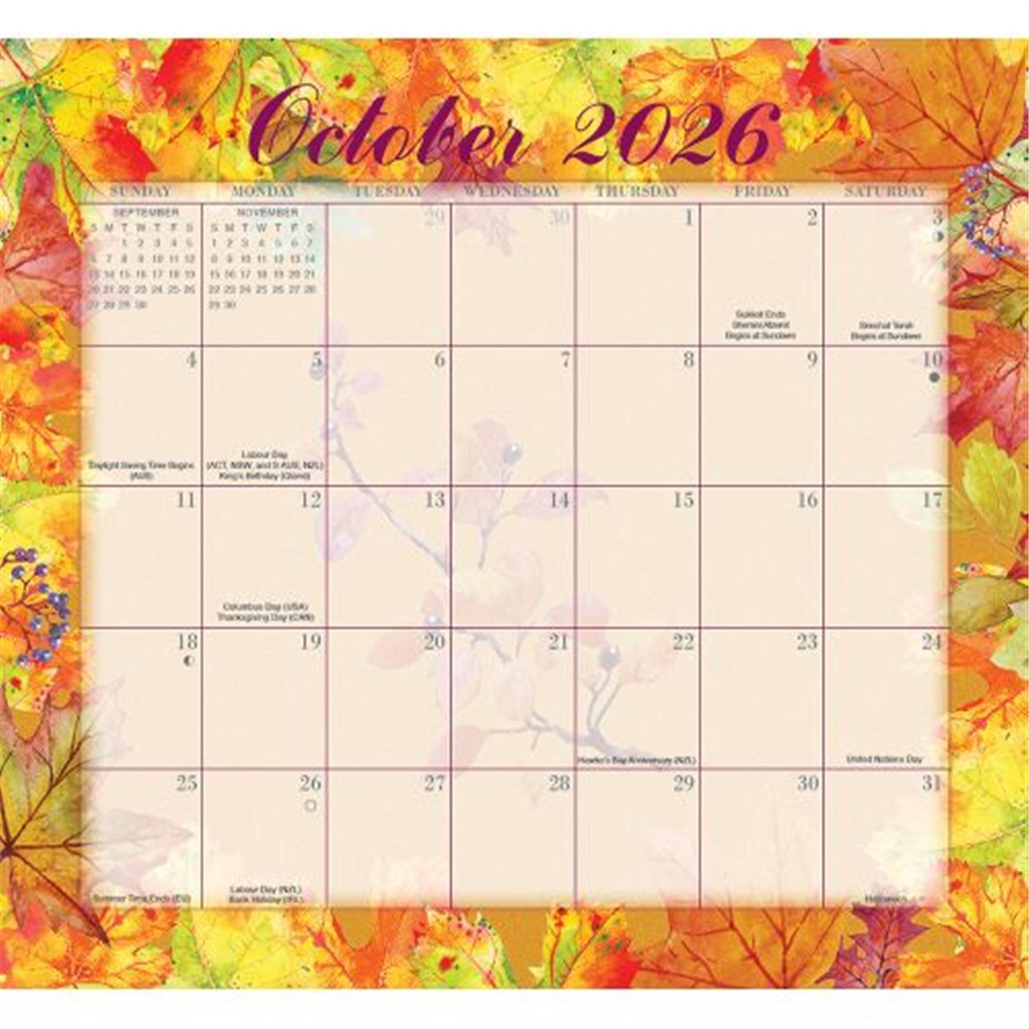 Calendrier mural exclusif Floral Jumbo Magic Grip 2025-2026