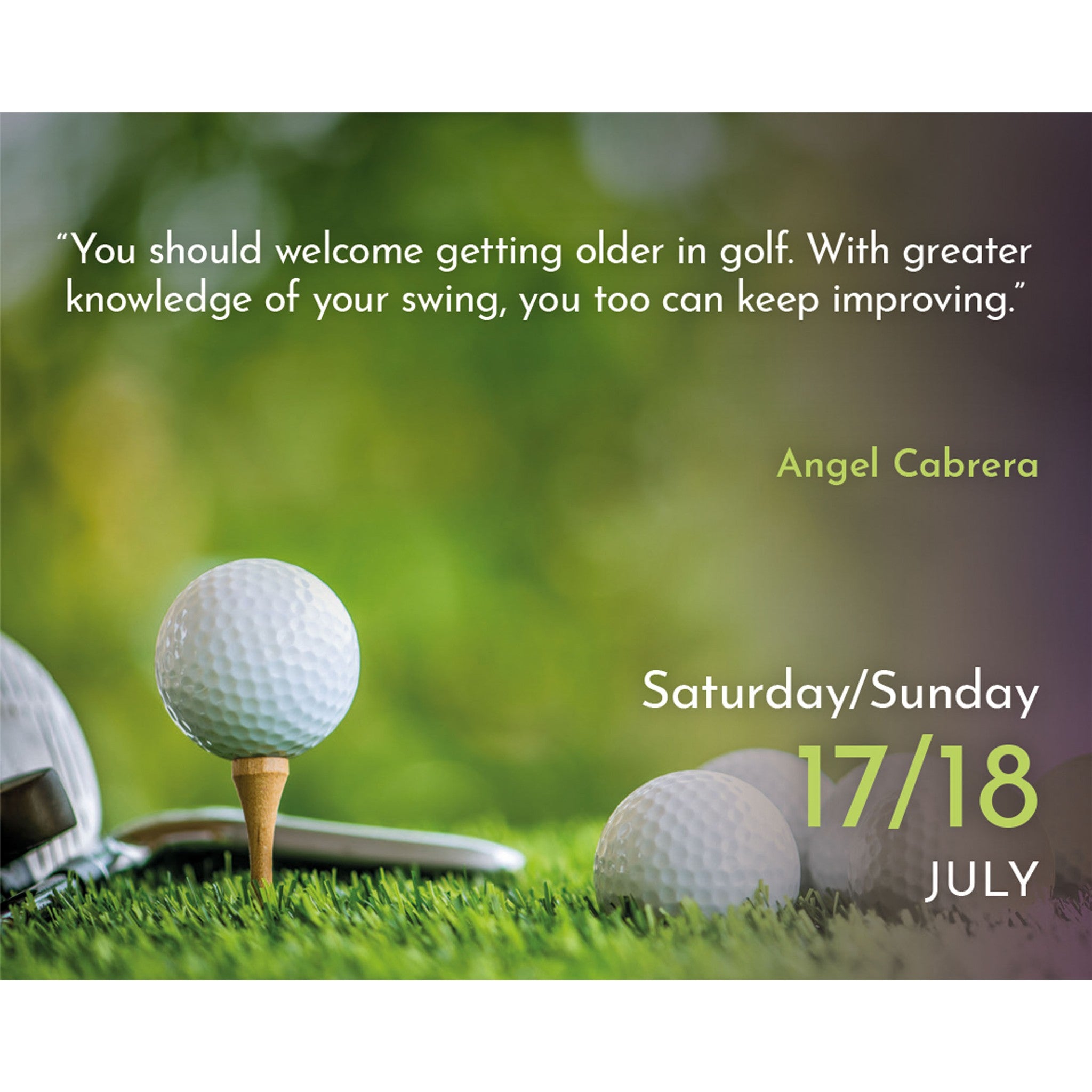 Calendrier de bureau 2027 Golf Quips