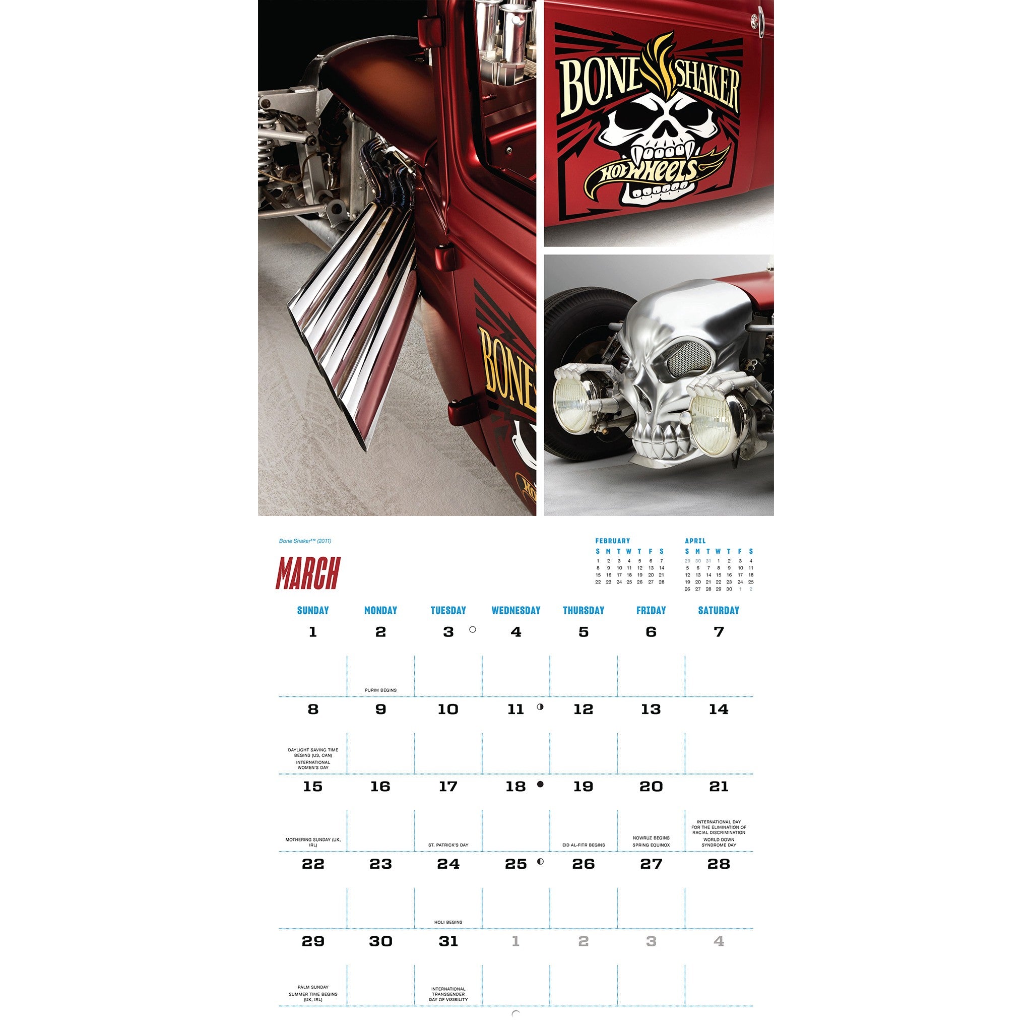 Hot Wheels Garage of Legends 2027 Wall Calendar