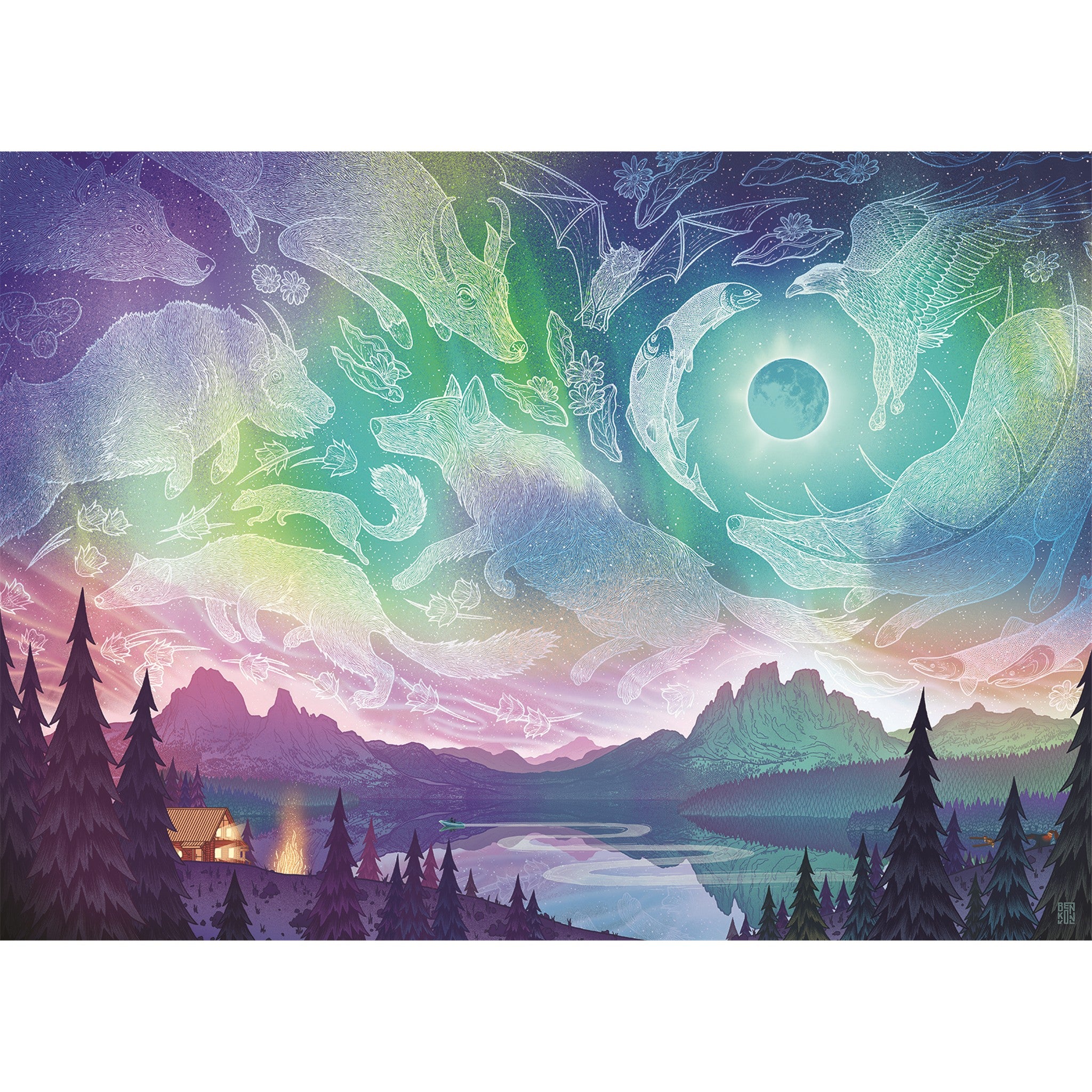 Puzzle Aurora de 1000 pièces