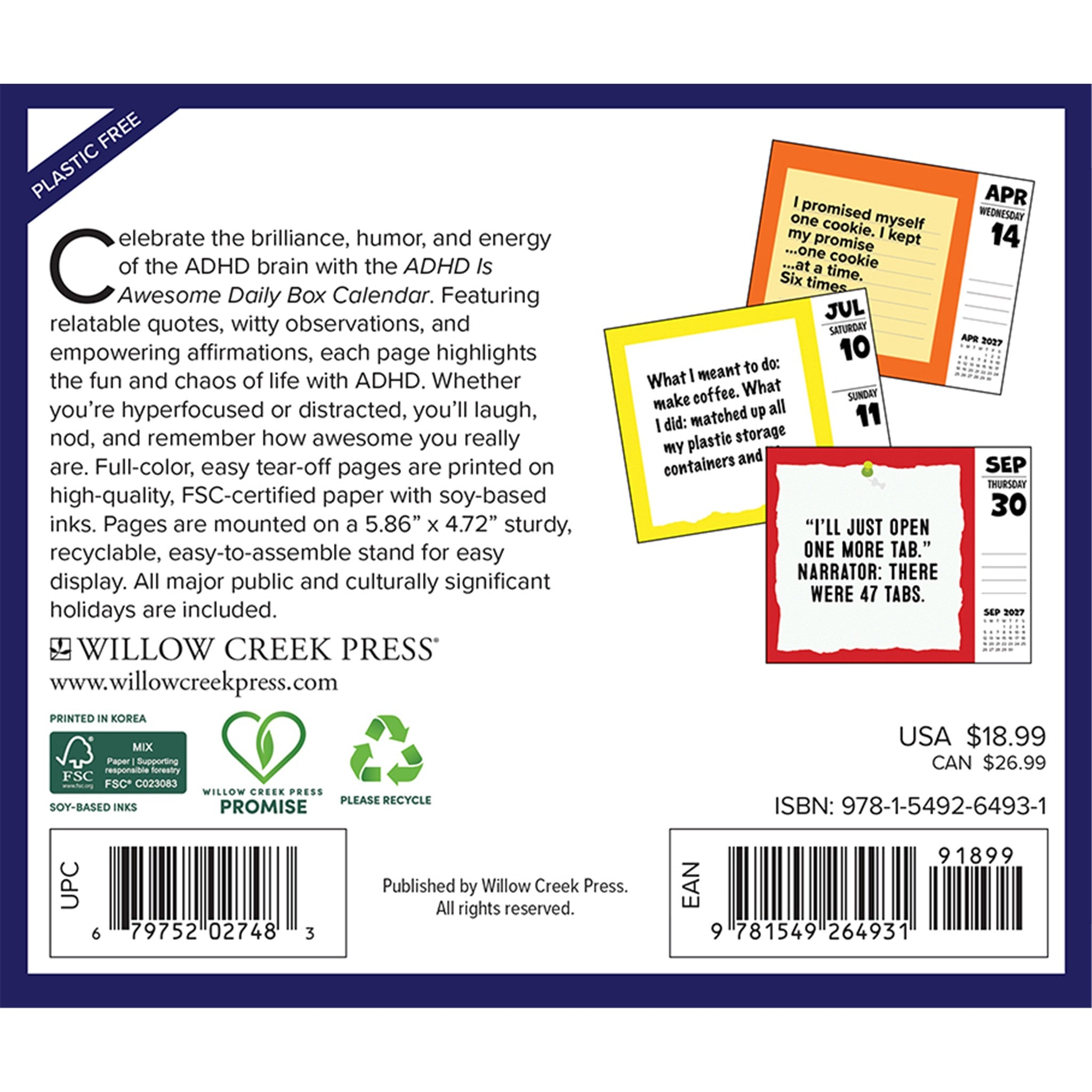 ADHD is Awesome 2027 Box Calendar