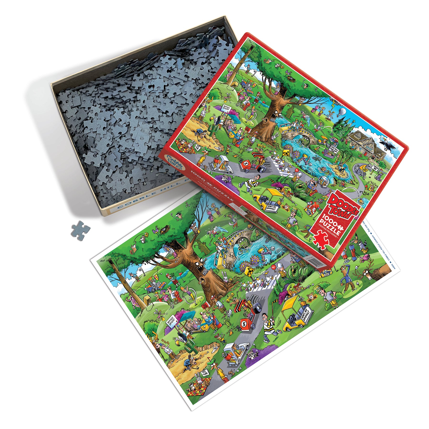 Puzzle DoodleTown Par for the Course de 1000 pièces - Disponible uniquement en ligne