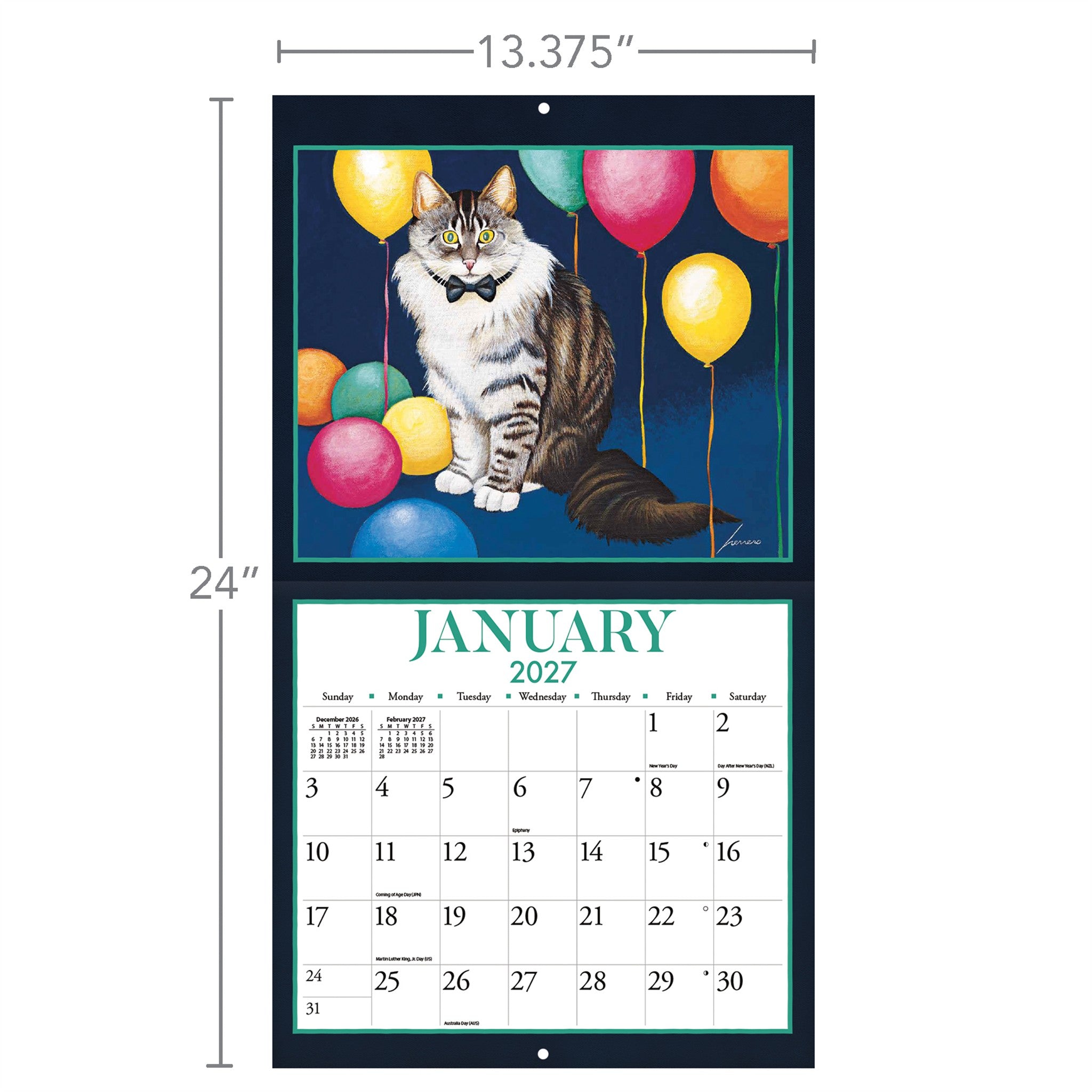 American Cat Special Edition with Print 2027 Wall Calendar