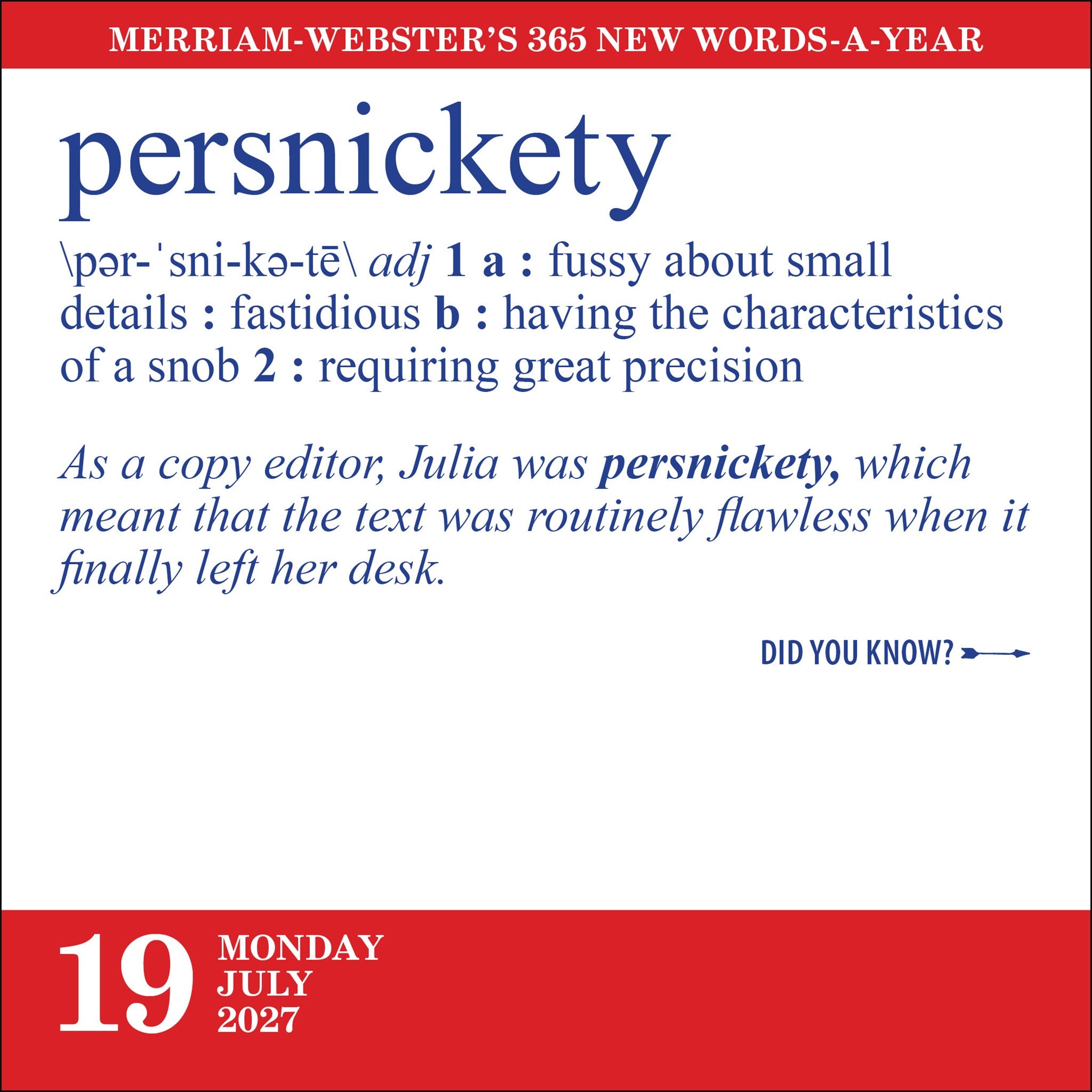Merriam-Webster's 365 New Words-A-Year 2027 Box Calendar