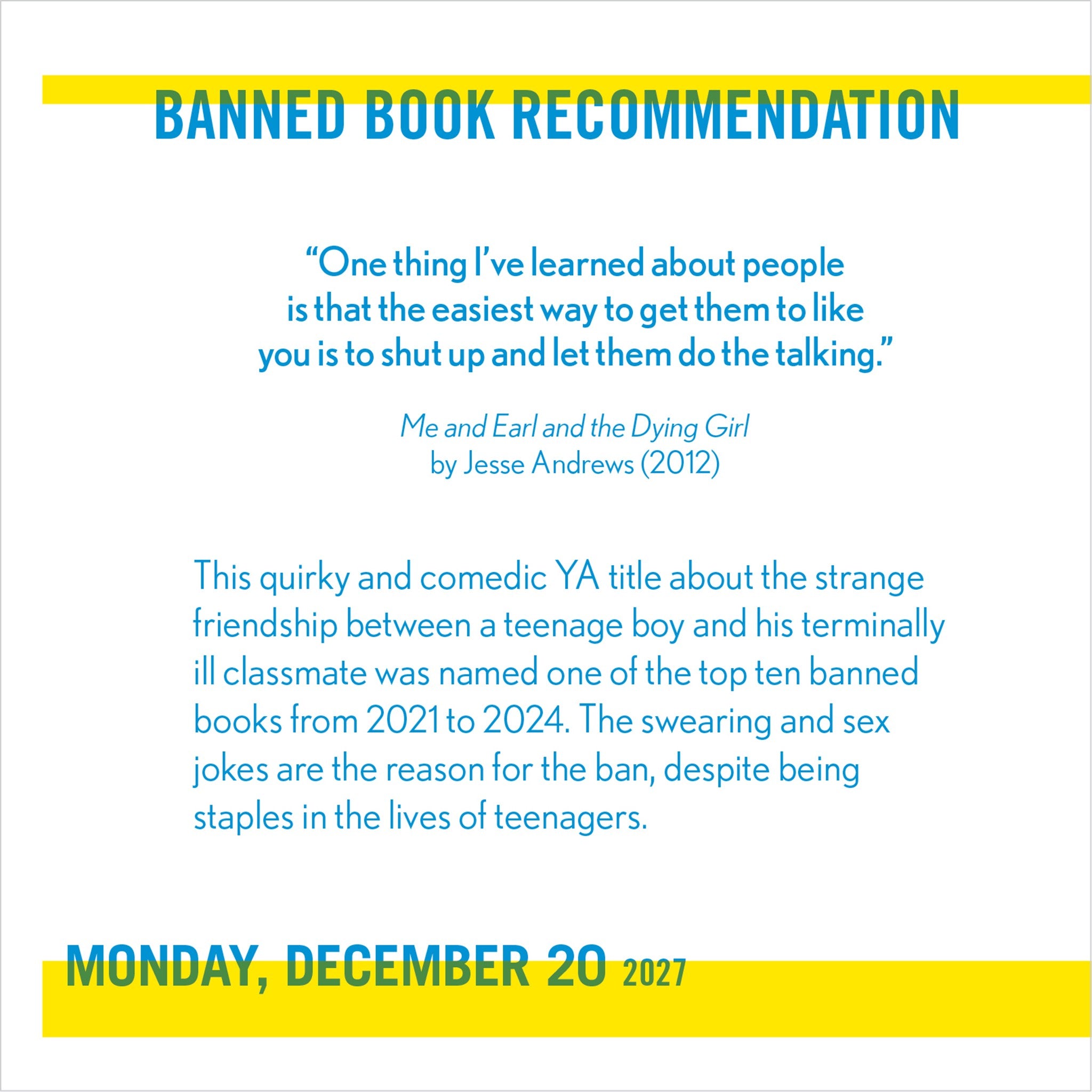 I Read Banned Books 2027 Box Calendar - Online Only
