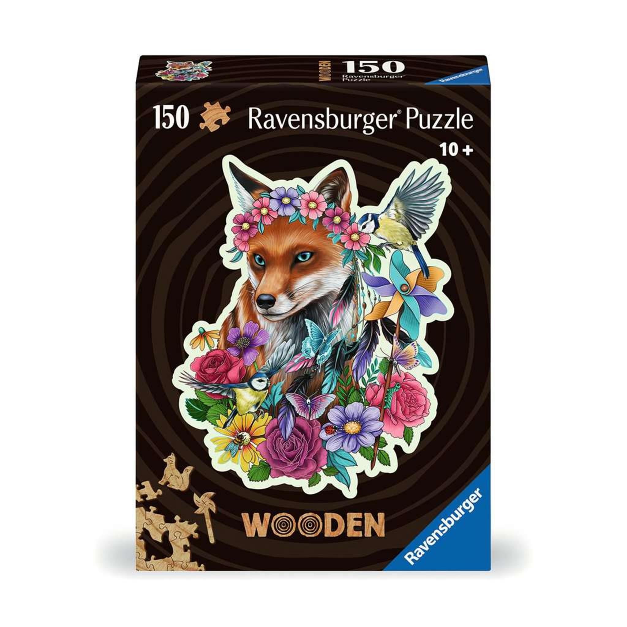 Puzzle en bois Ravensburger de 150 pièces représentant un renard coloré