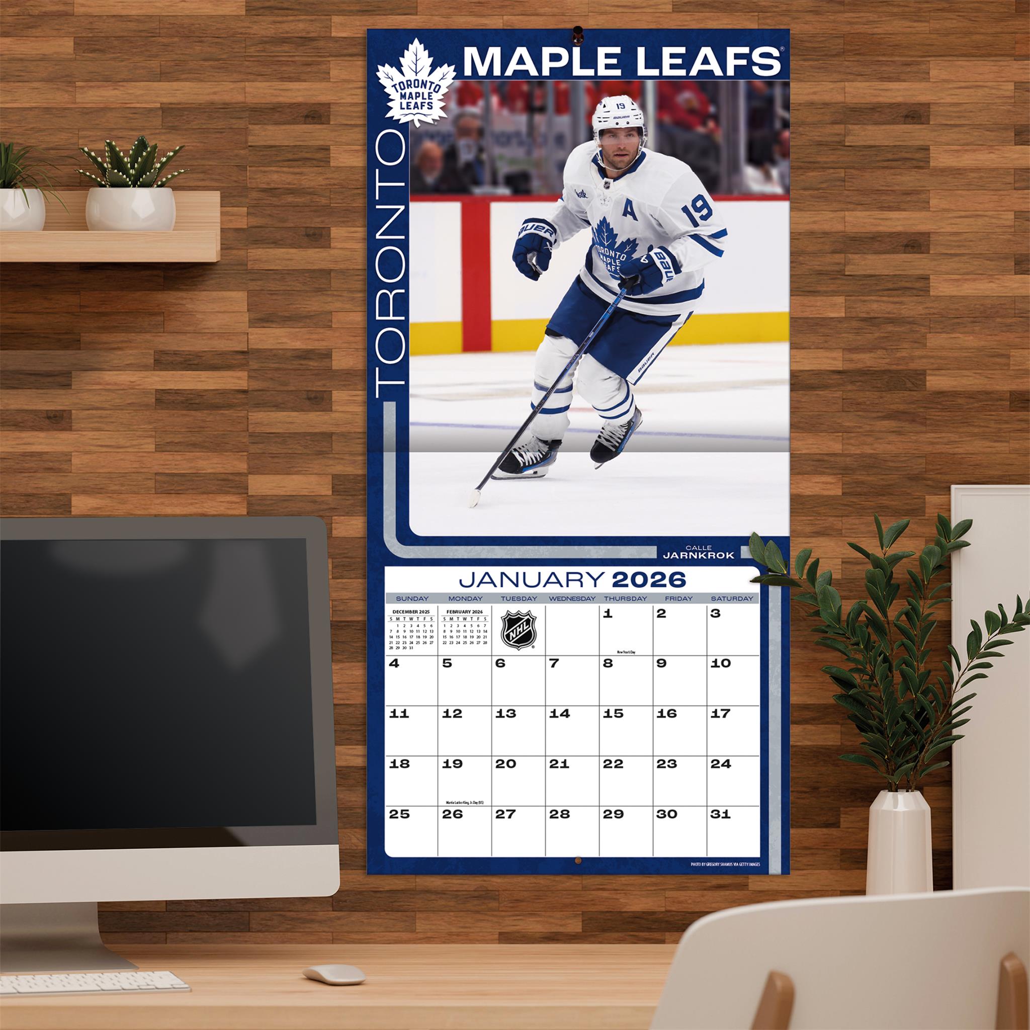 Calendrier mural 2026 des Maple Leafs de Toronto (NHL)