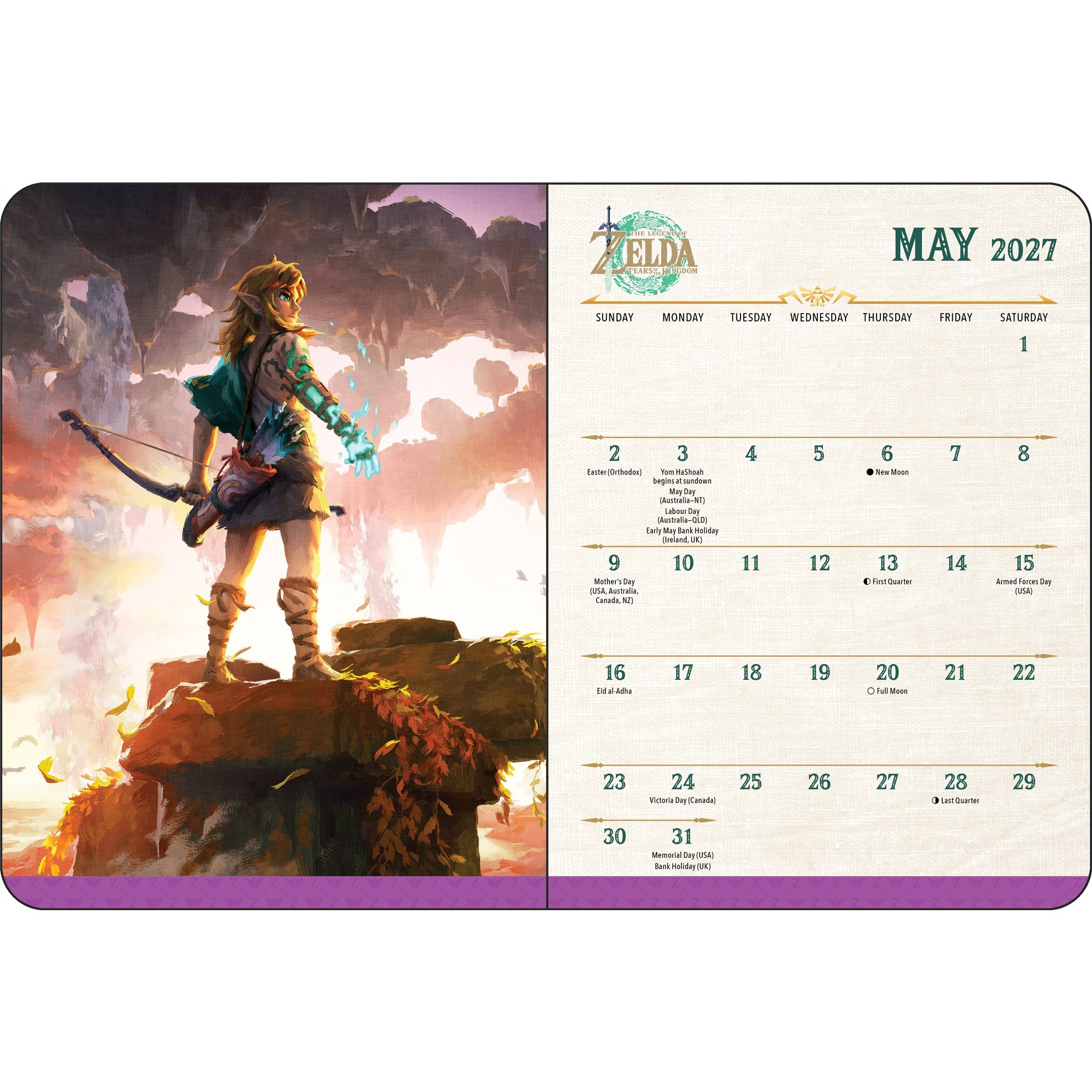 Legend of Zelda 2026-2027 Engagement Calendar