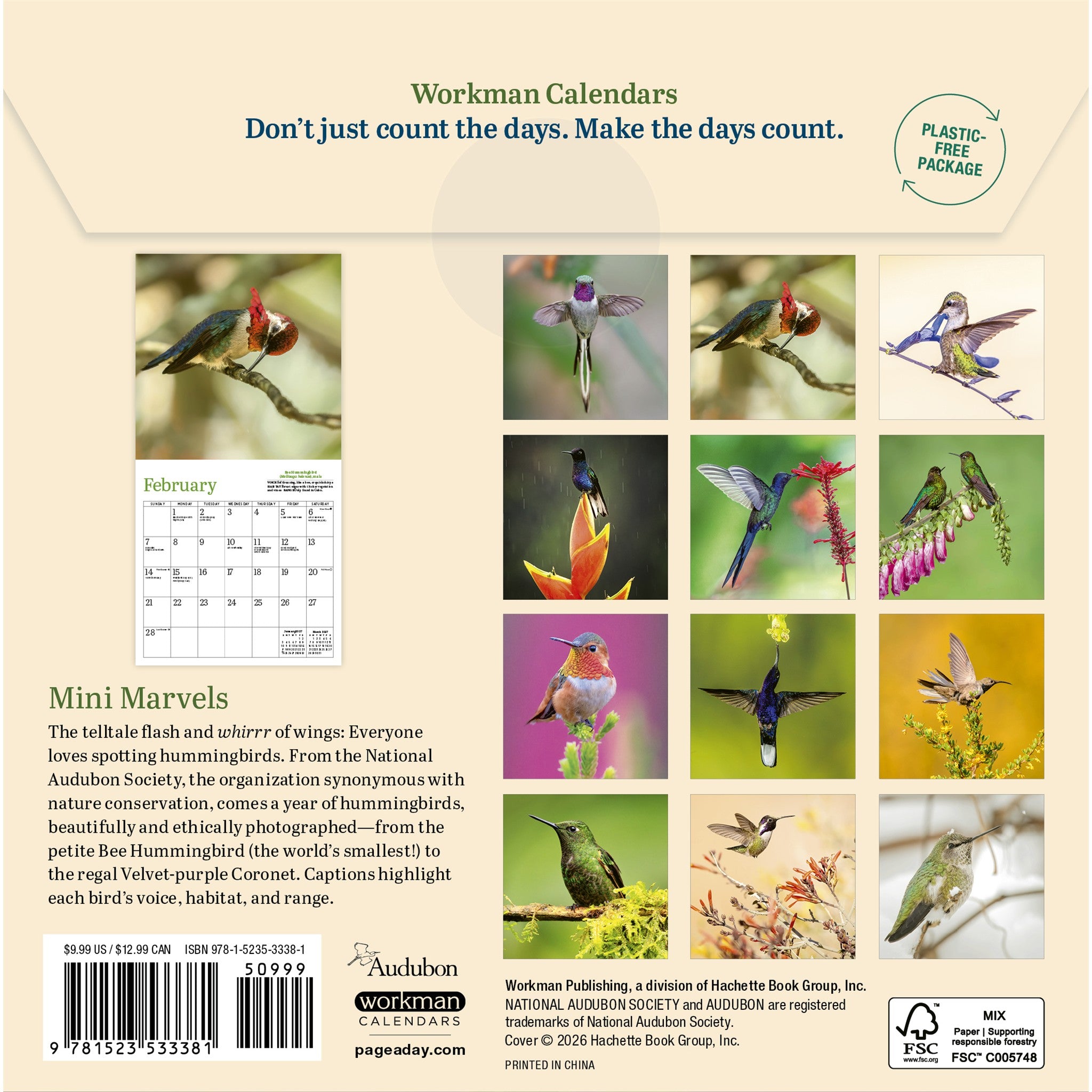 Audubon Hummingbirds 2027 Mini Calendar - Online Only