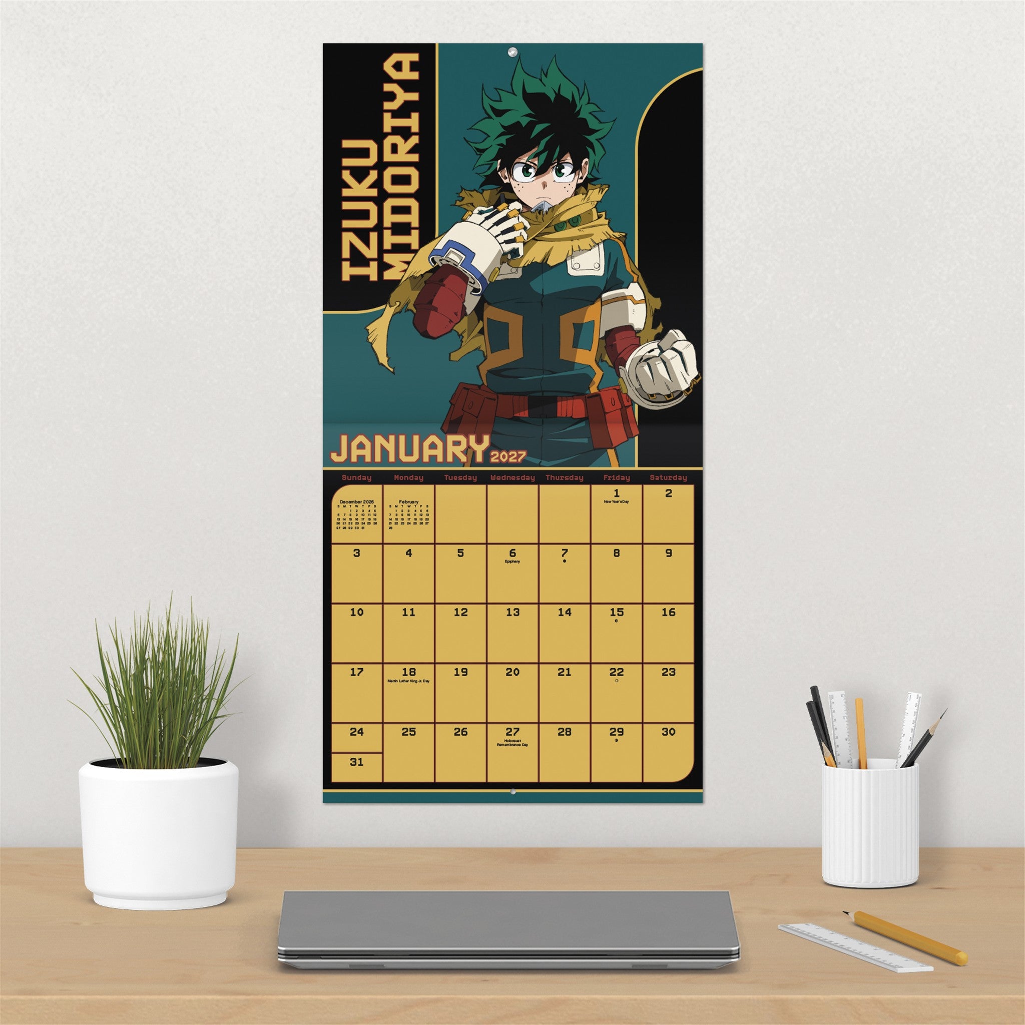 Calendrier mural My Hero Academia 2027 - Exclusivement en ligne